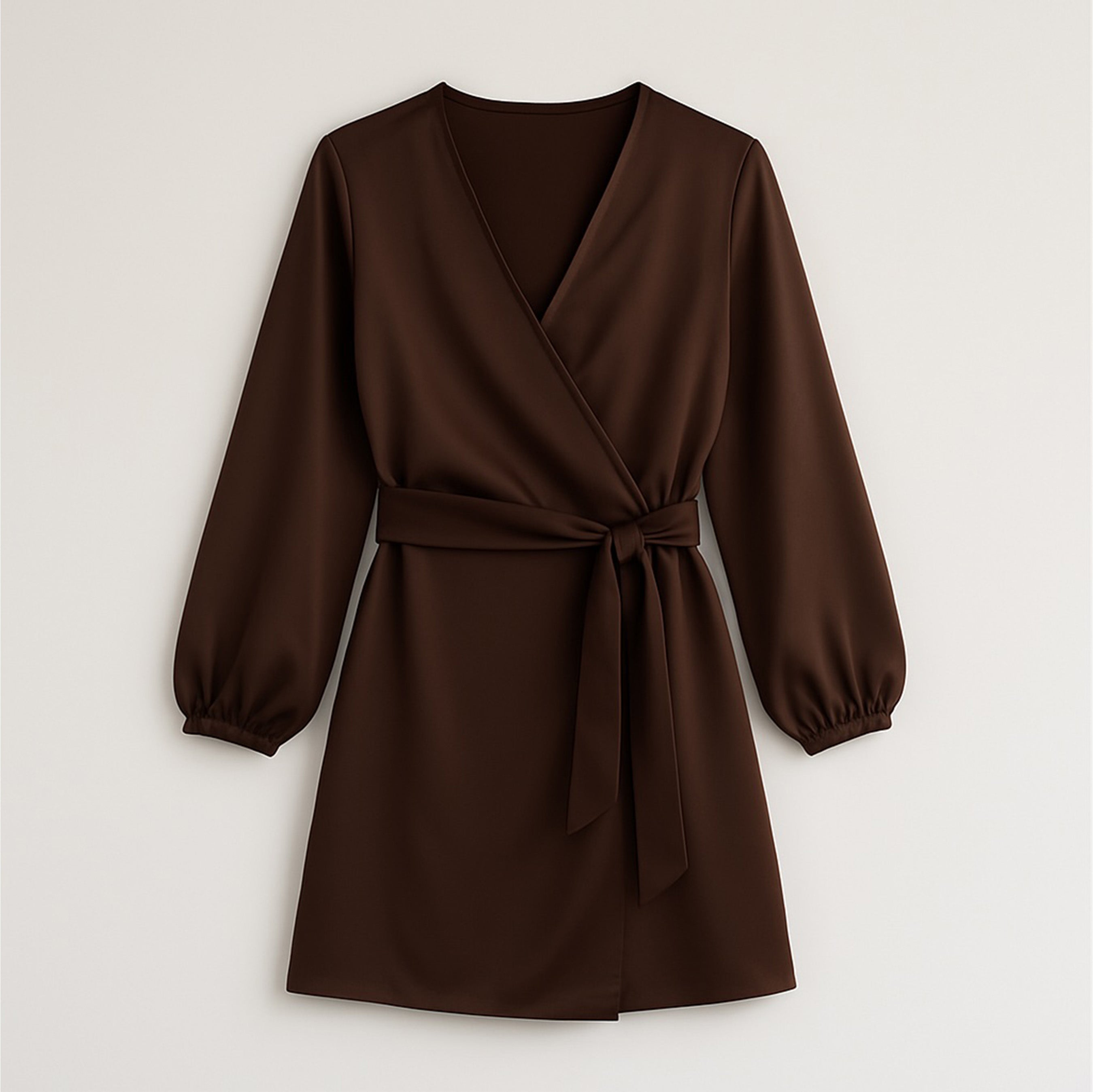 Satin Wickelkleid
