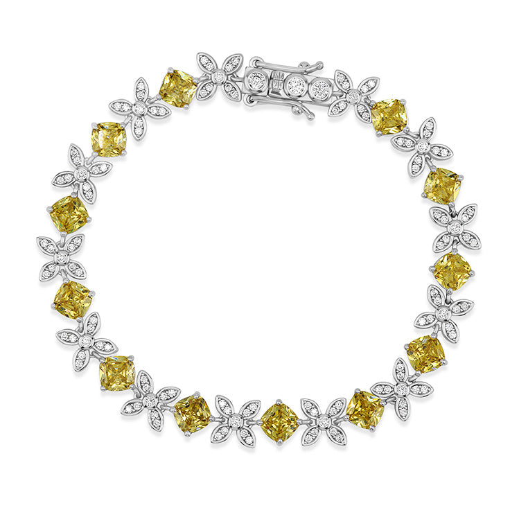 Flower Bracelet Moissanite | S925