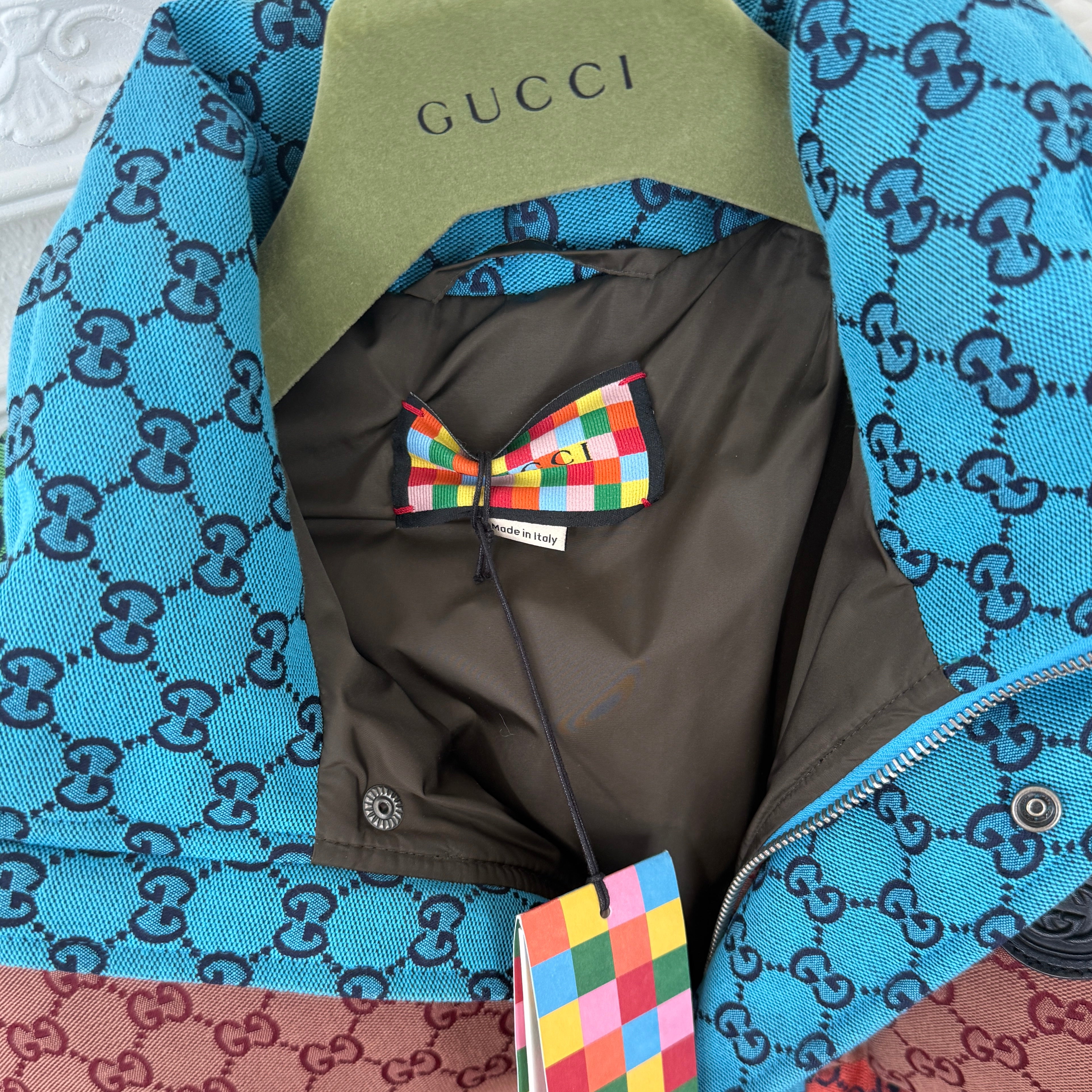 Gucci - Jacke Striped Logo-Jacquard Cotton