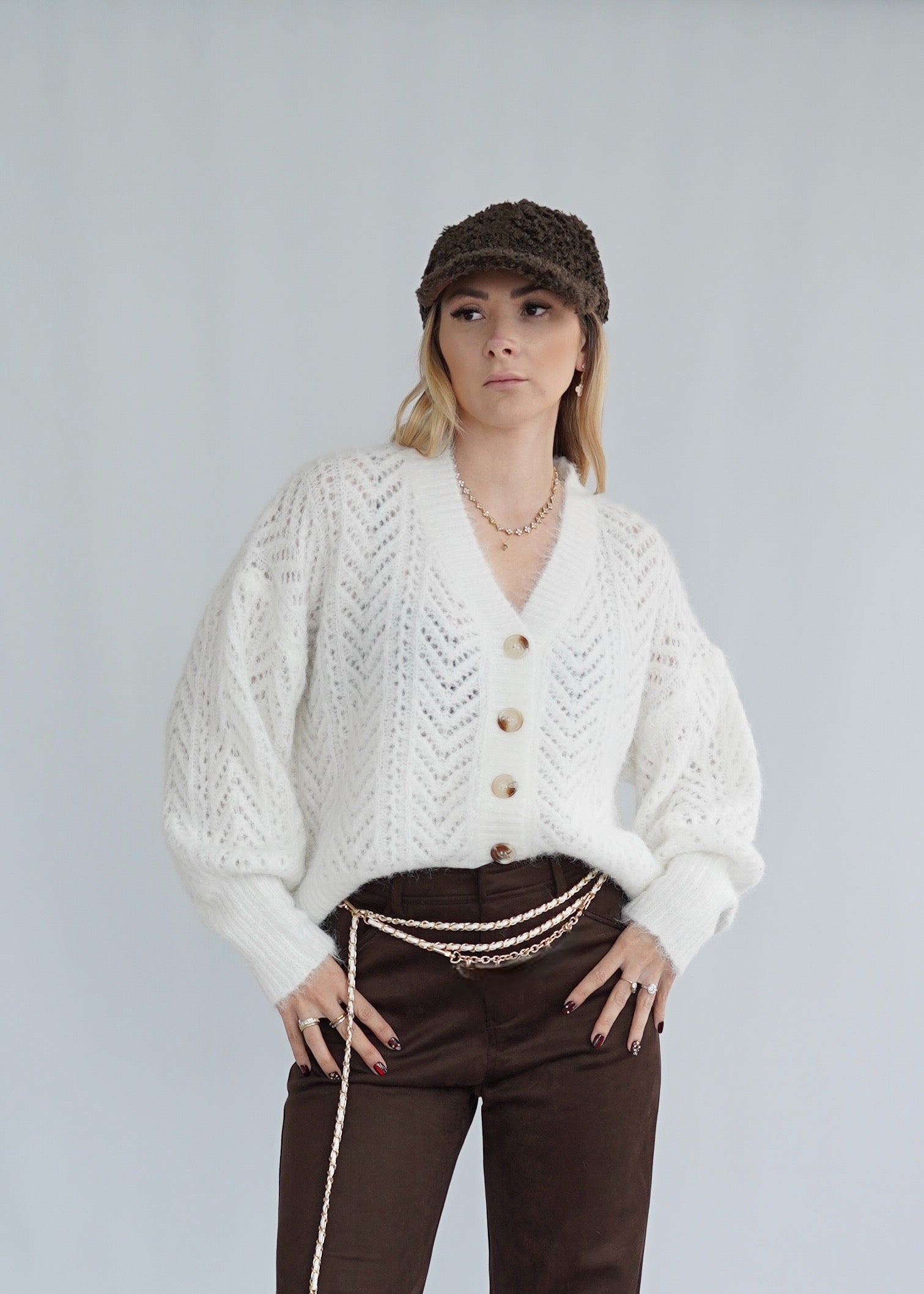 Basic Strick Cardigan in verschiedenen Farben