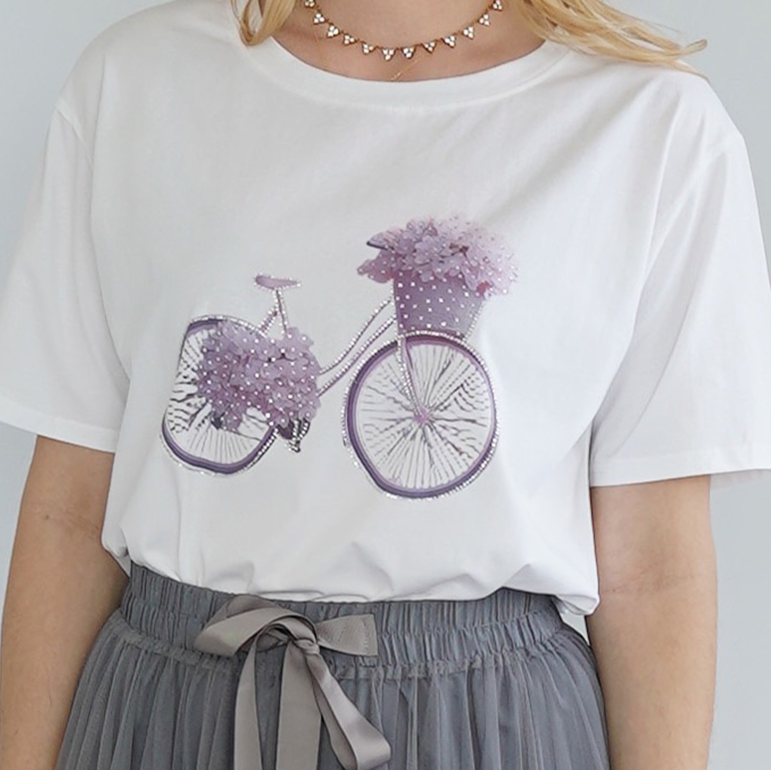 Tüll Rock & Shirt Grau