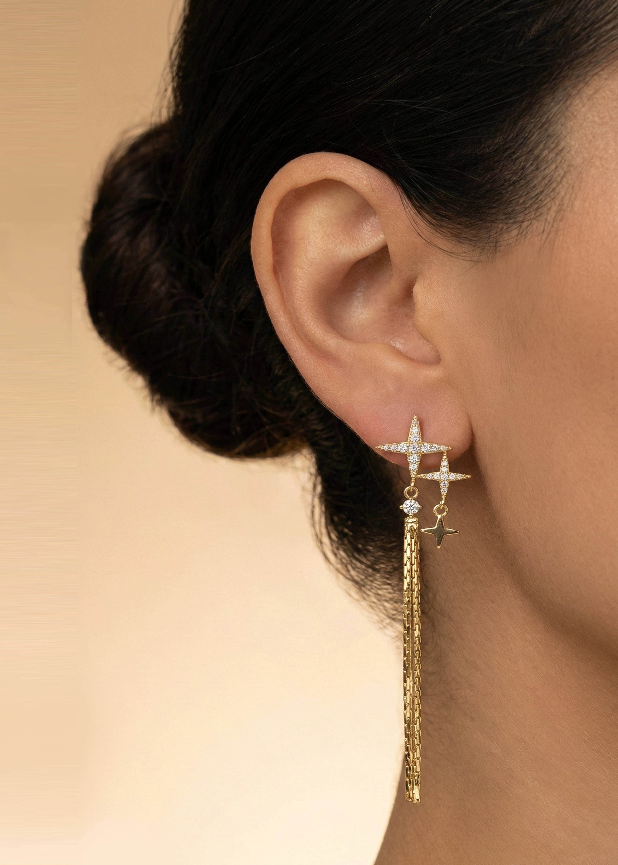 Double Star Earrings