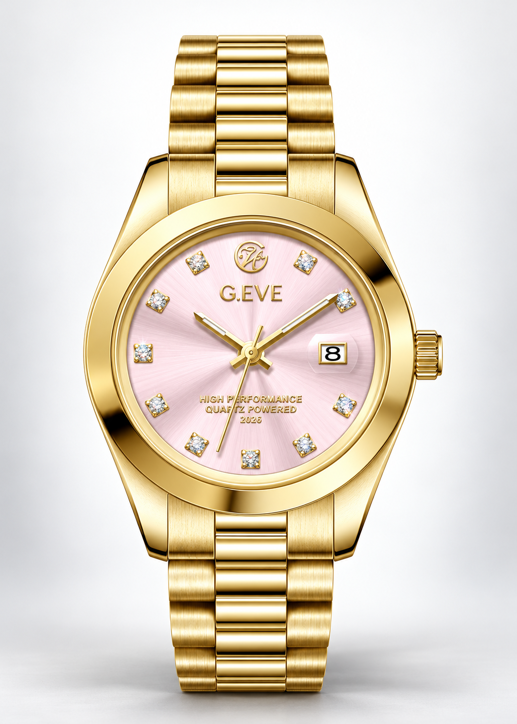 G Blush Rosa Uhr mit Lab. Diamonds