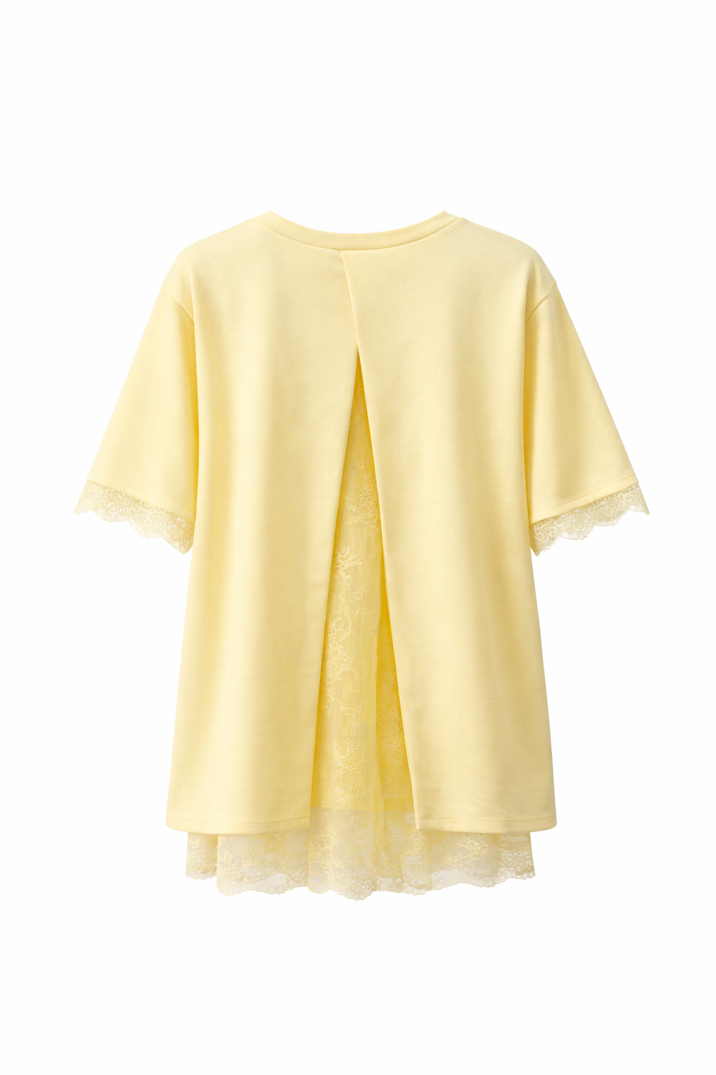 Shirt mit Spitzenbesatz