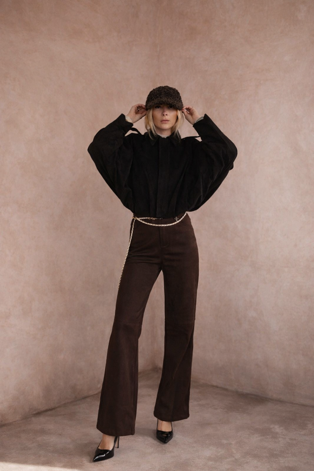 Oversized Jacke Samt Lux