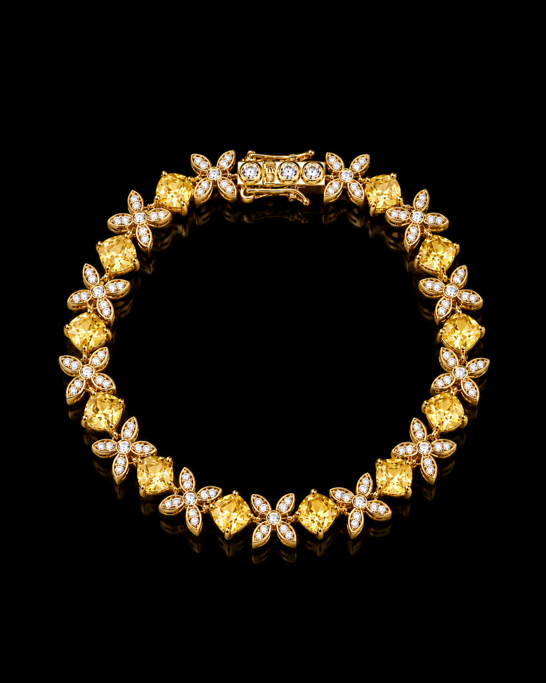 Flower Bracelet Sunshine Lab. Diamonds