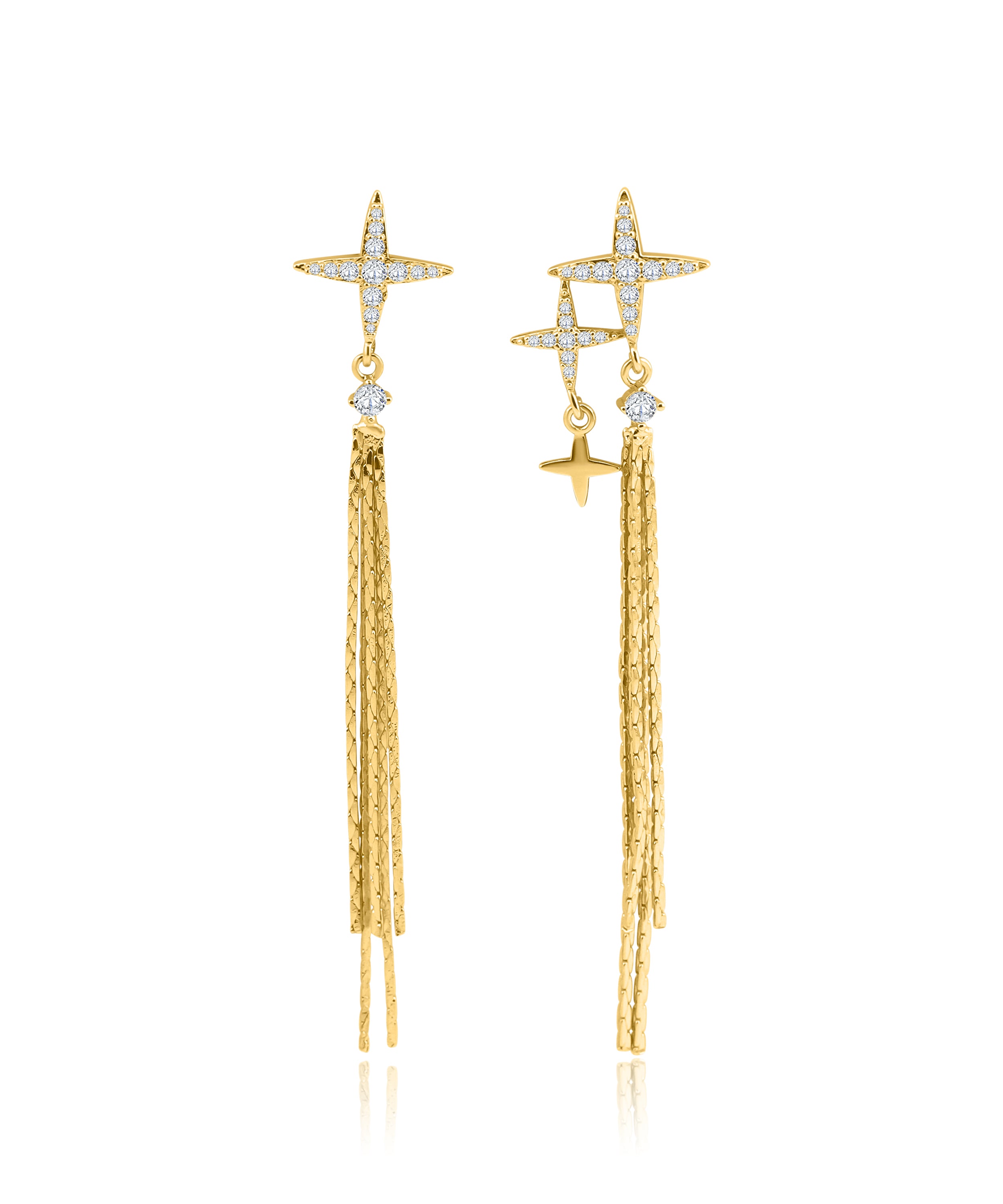 Double Star Earrings