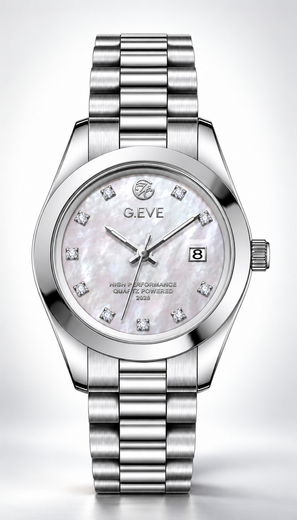 G Blush Perlmutt Uhr mit Lab. Diamonds