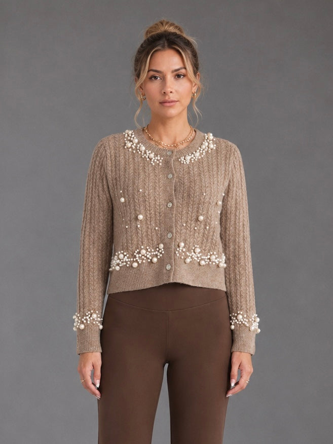 Perlen Pullover Jacke