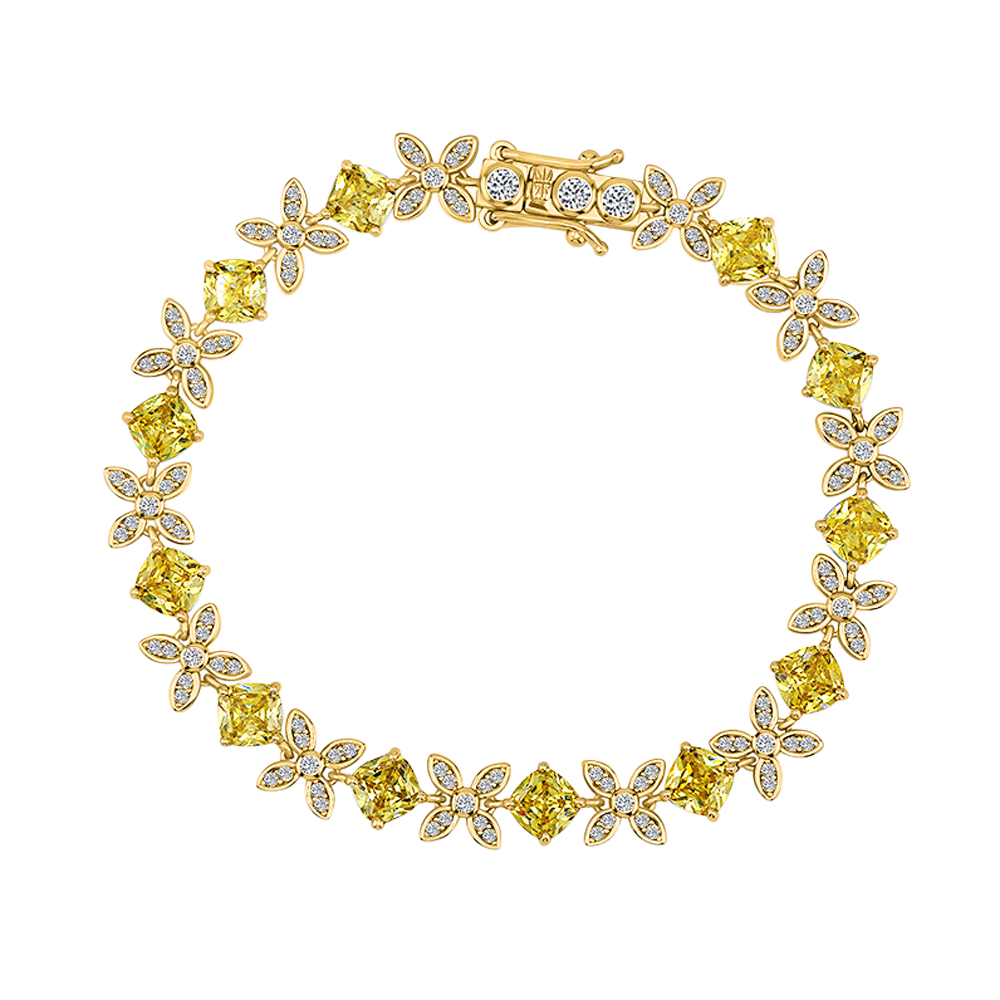 Flower Bracelet Moissanite | S925