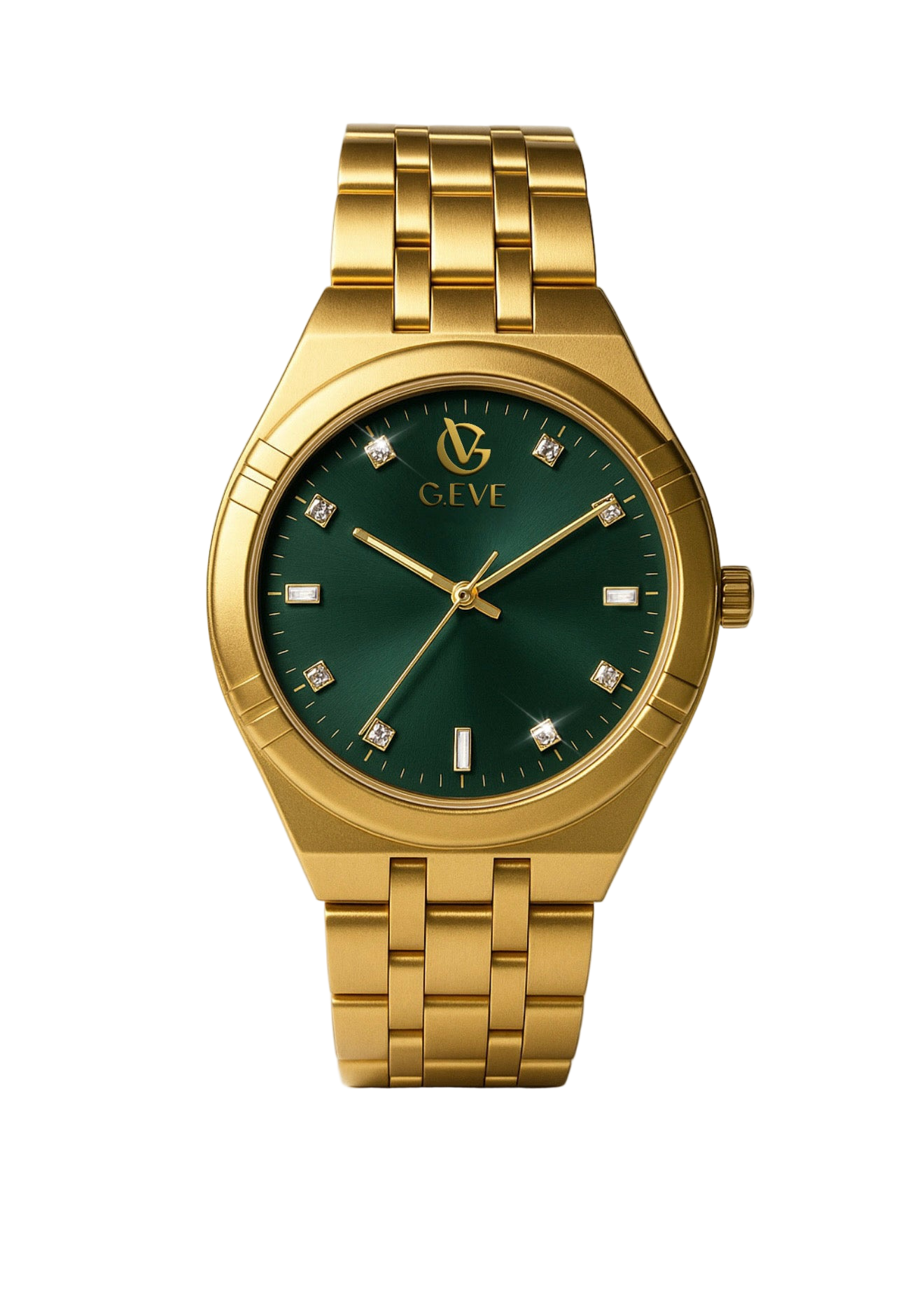 G.EVE Uhr Moissanite 1ct & 18k Vergoldet