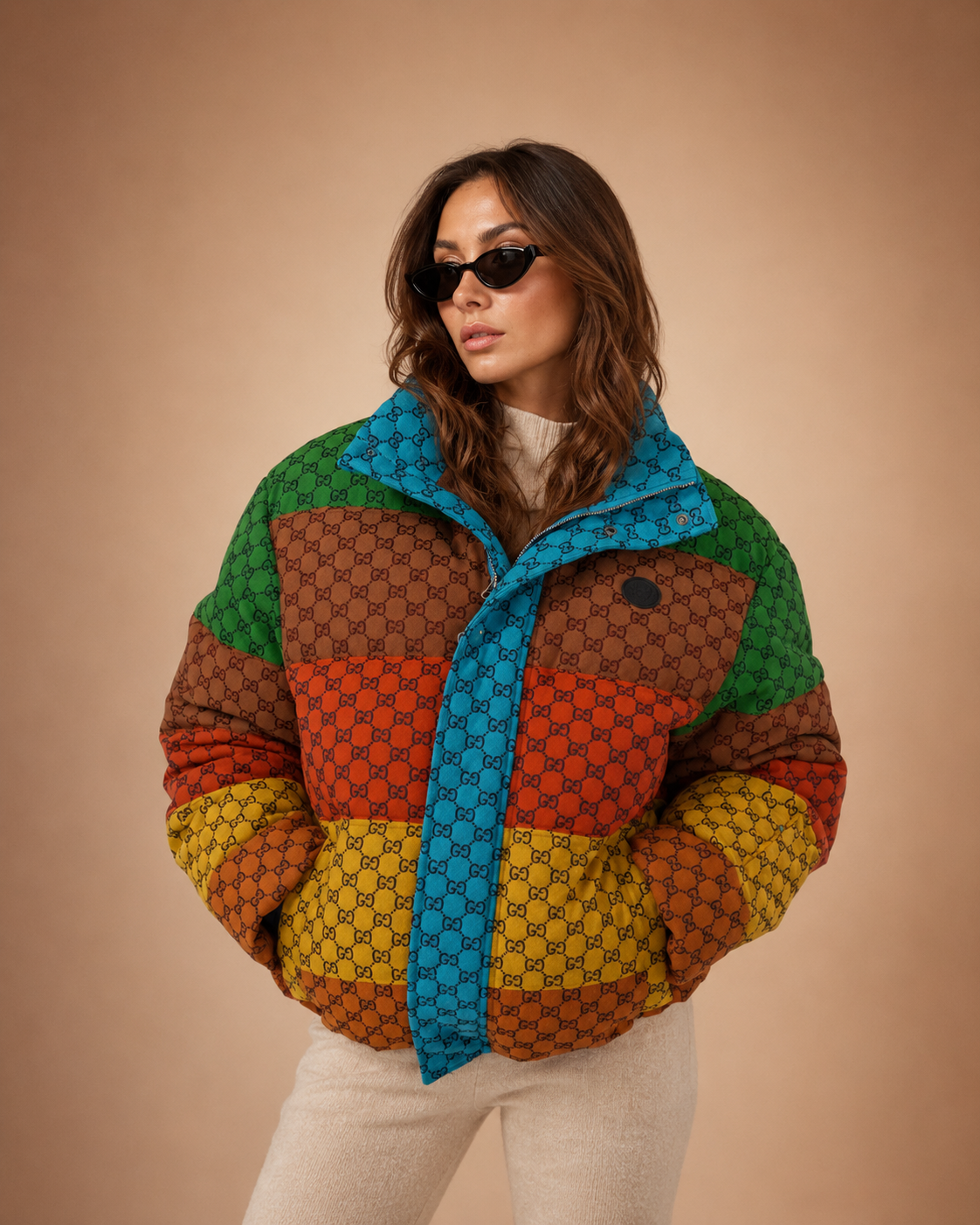 Gucci - Jacke Striped Logo-Jacquard Cotton