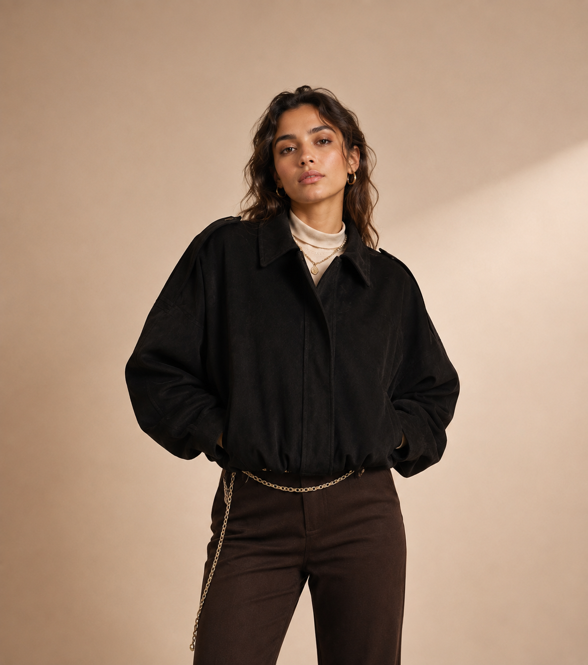 Oversized Jacke Samt Lux
