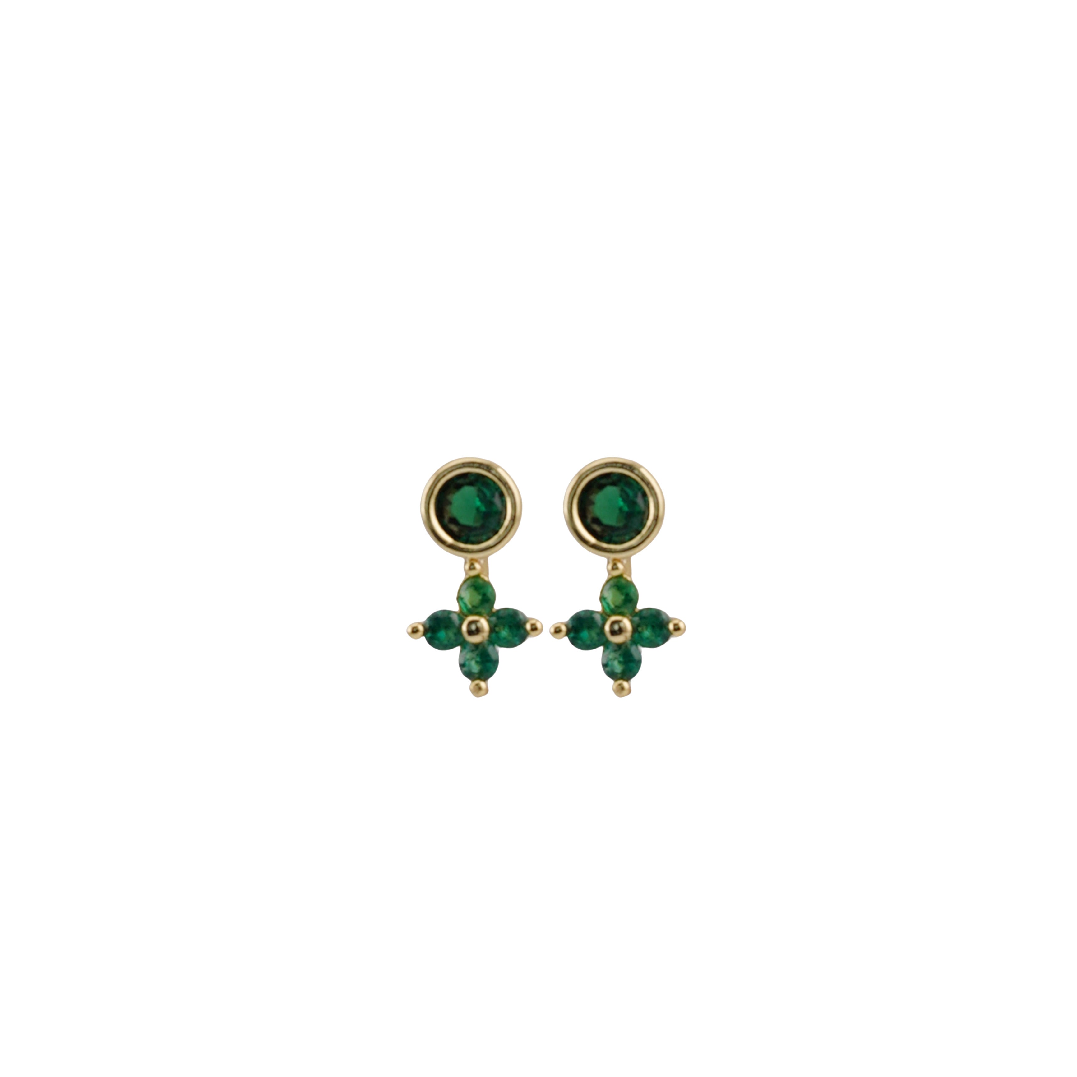 Emerald Charm Earring