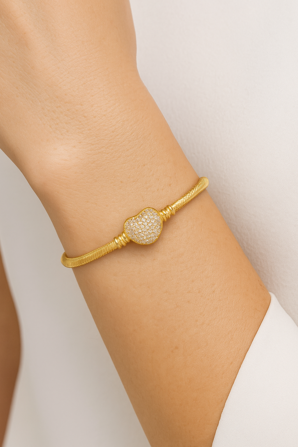 Moissanite Herz Bracelet