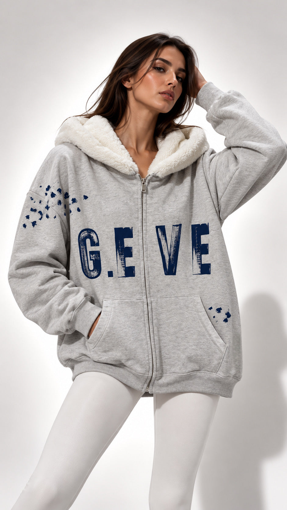 Herbst Collection | Teddy Hoodie Grey