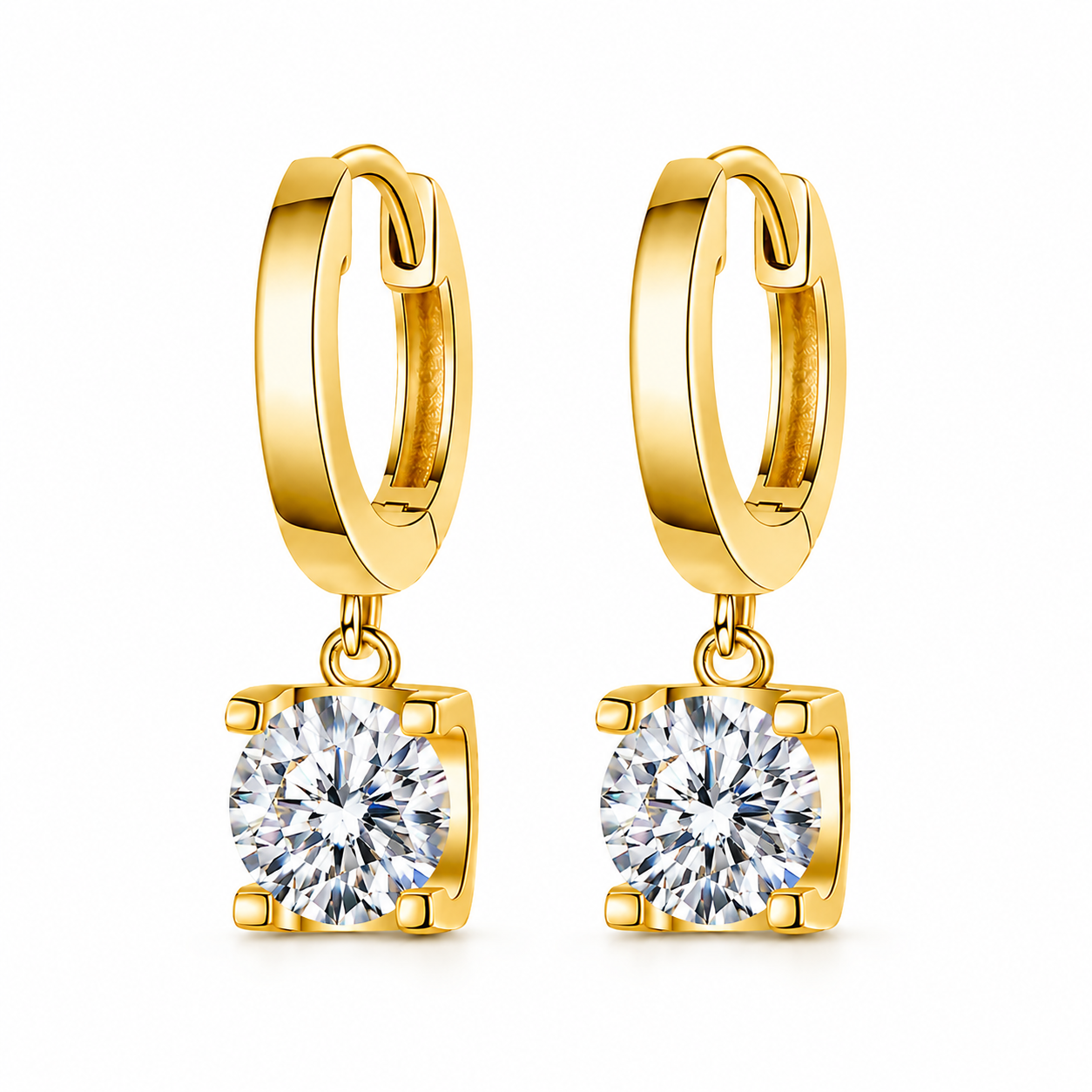 White Lab. Diamonds Earrings