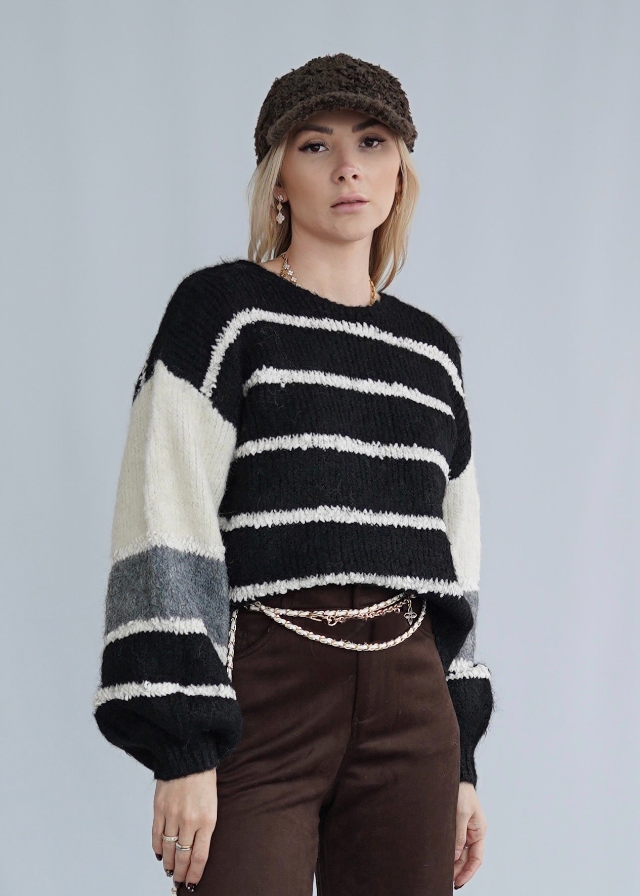 Stripe Cozy Pullover