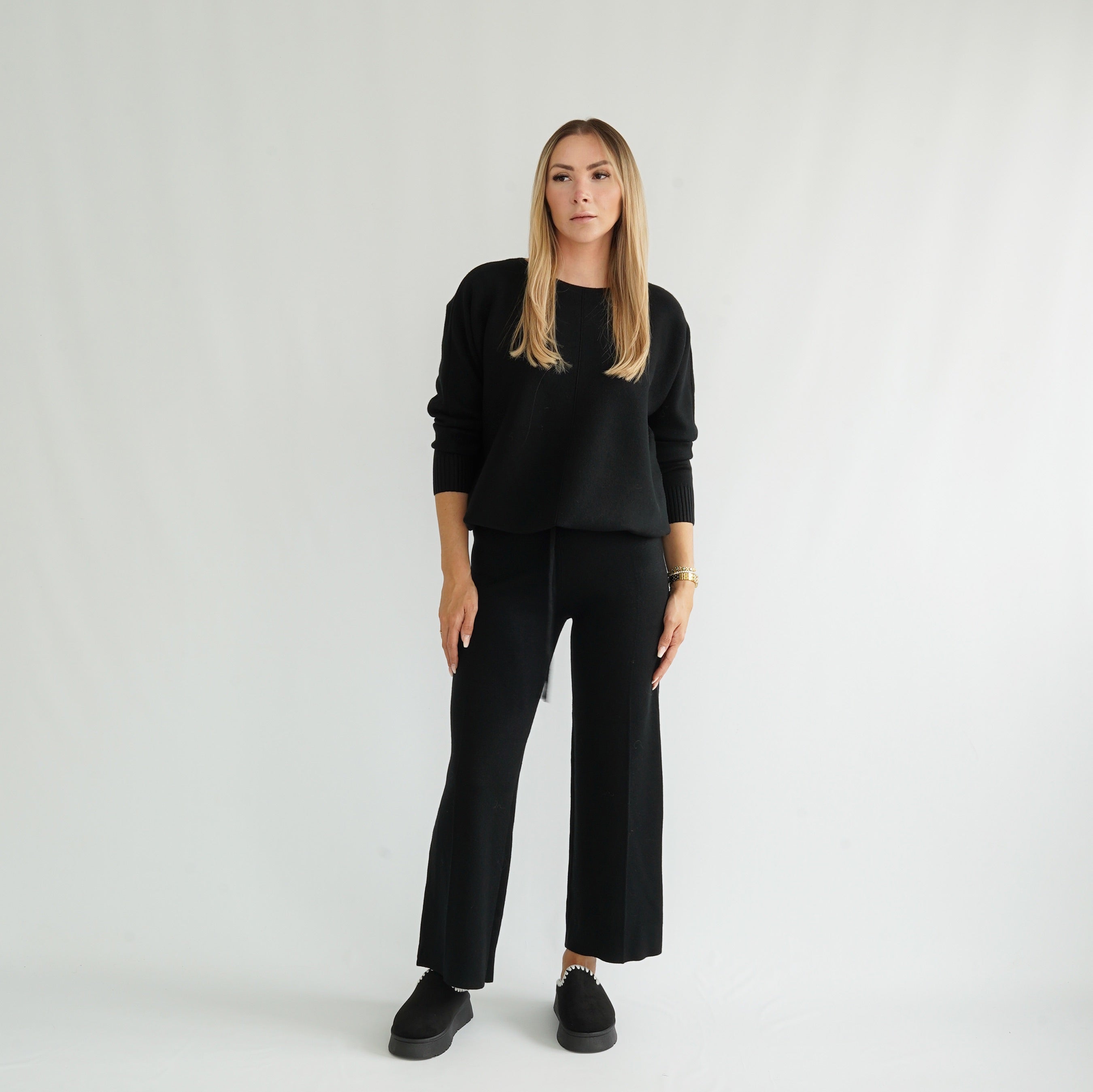 Strick Set schwarz