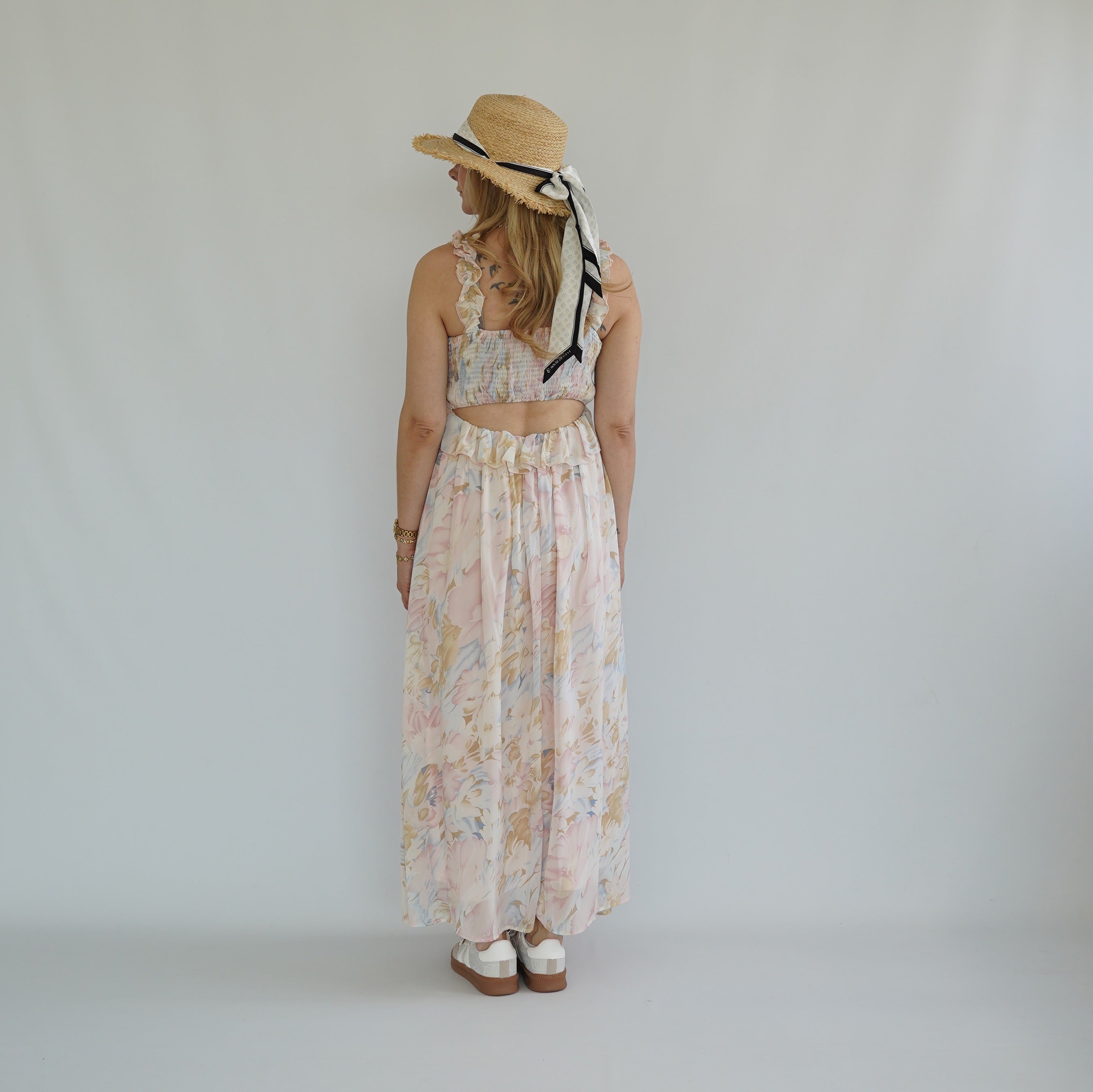 Blumen Kleid lang
