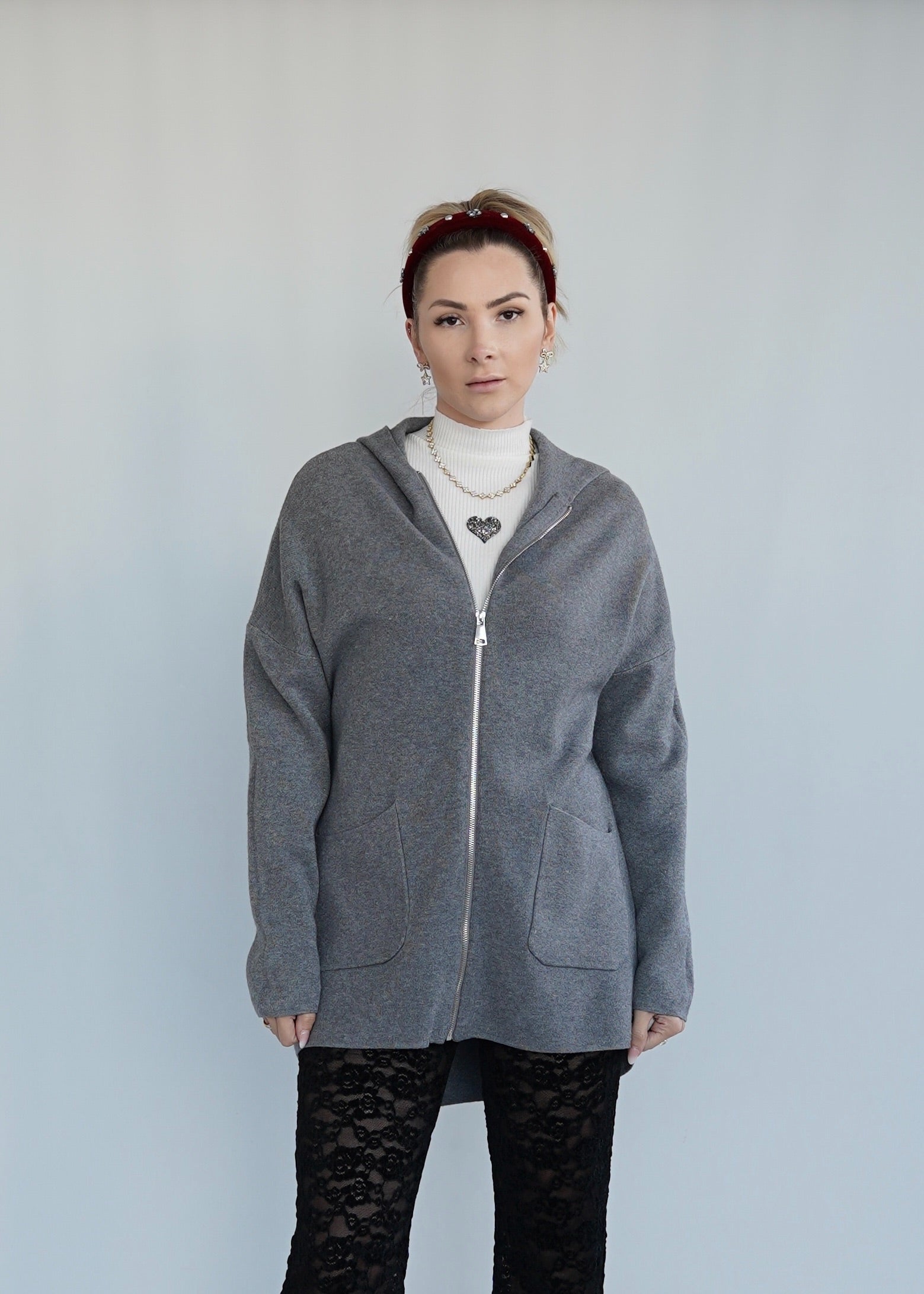 Oversized Strick Jacke