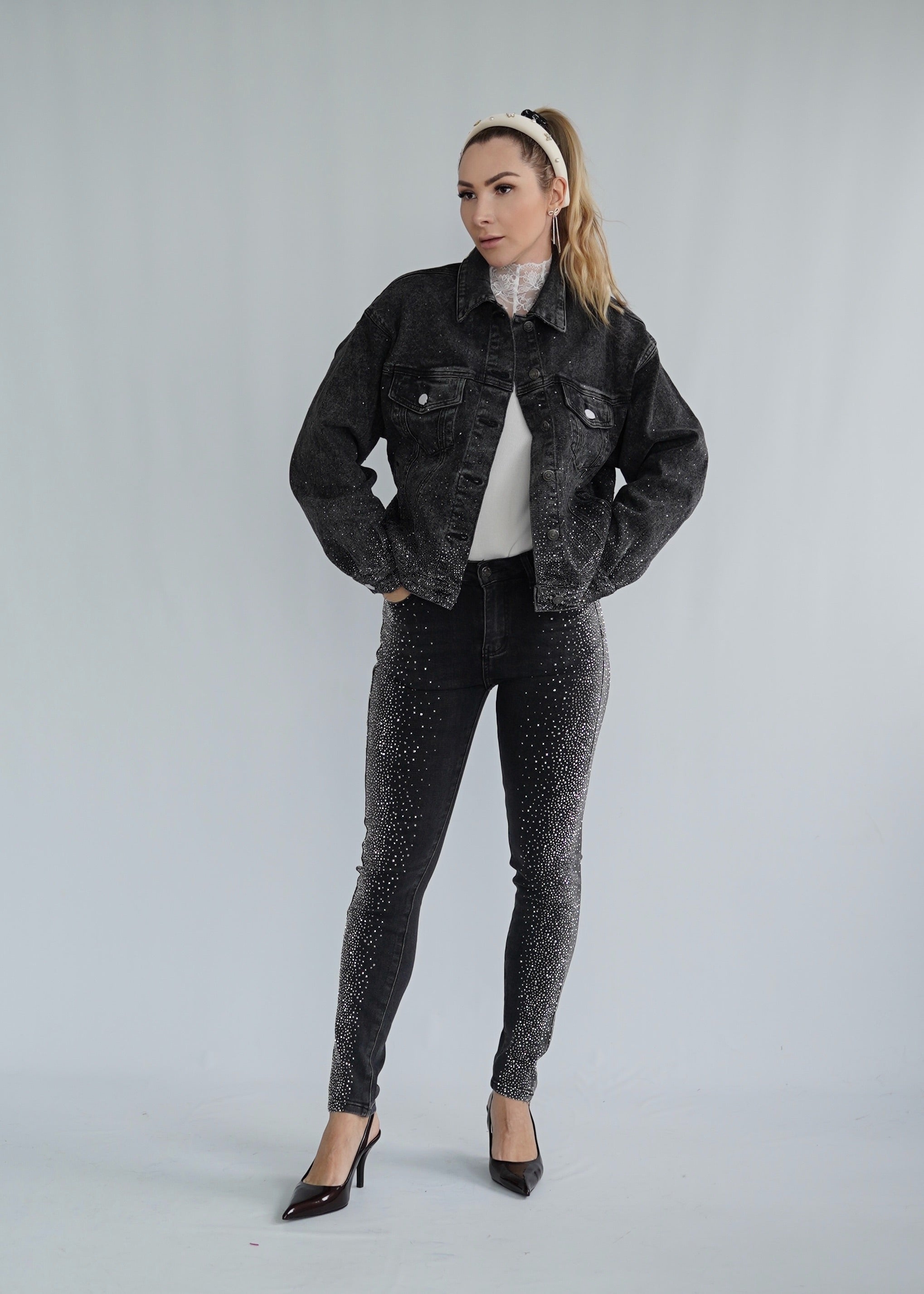 Skinny Jeans Glitzer