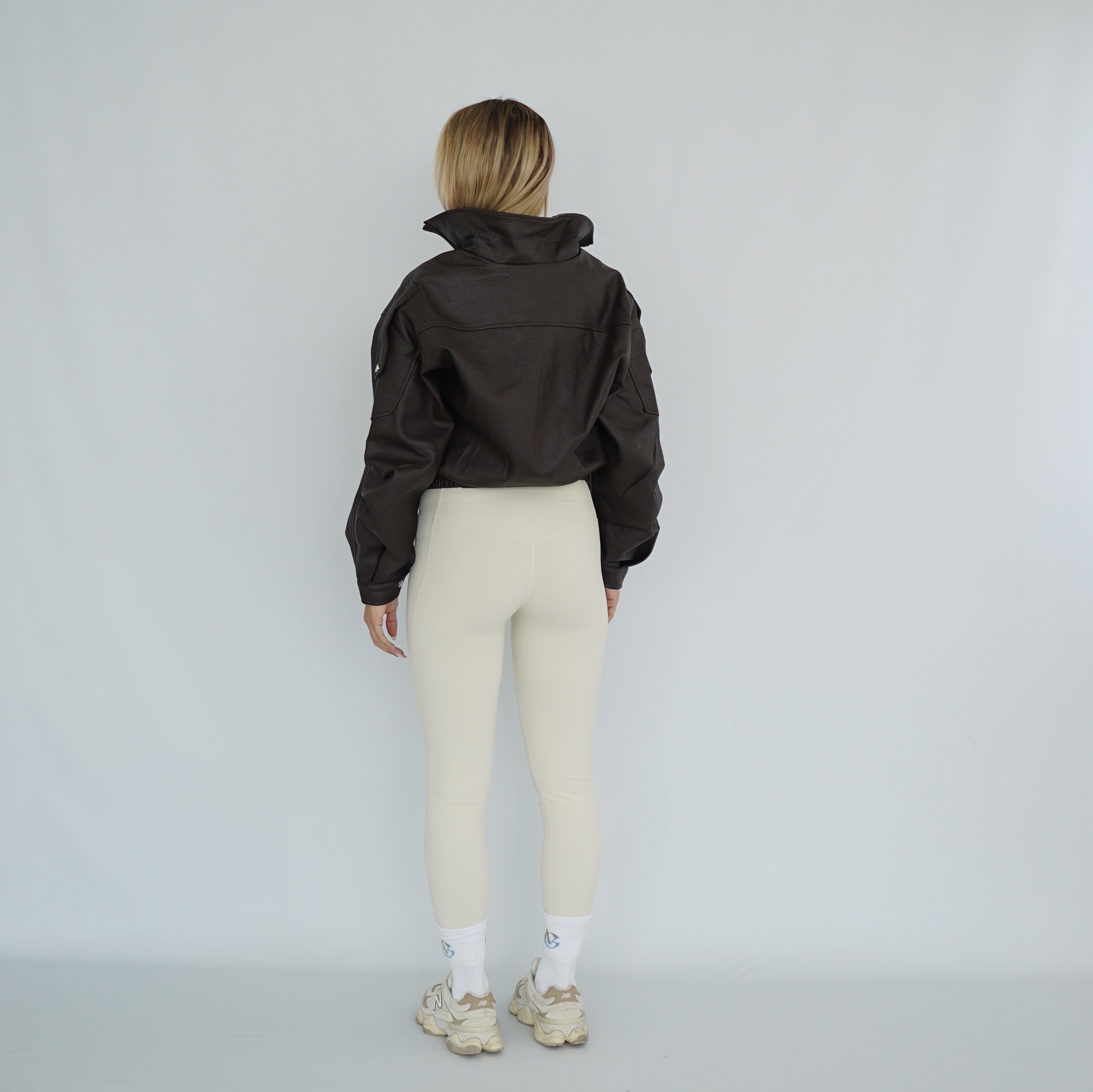 Leder Bomber Jacke