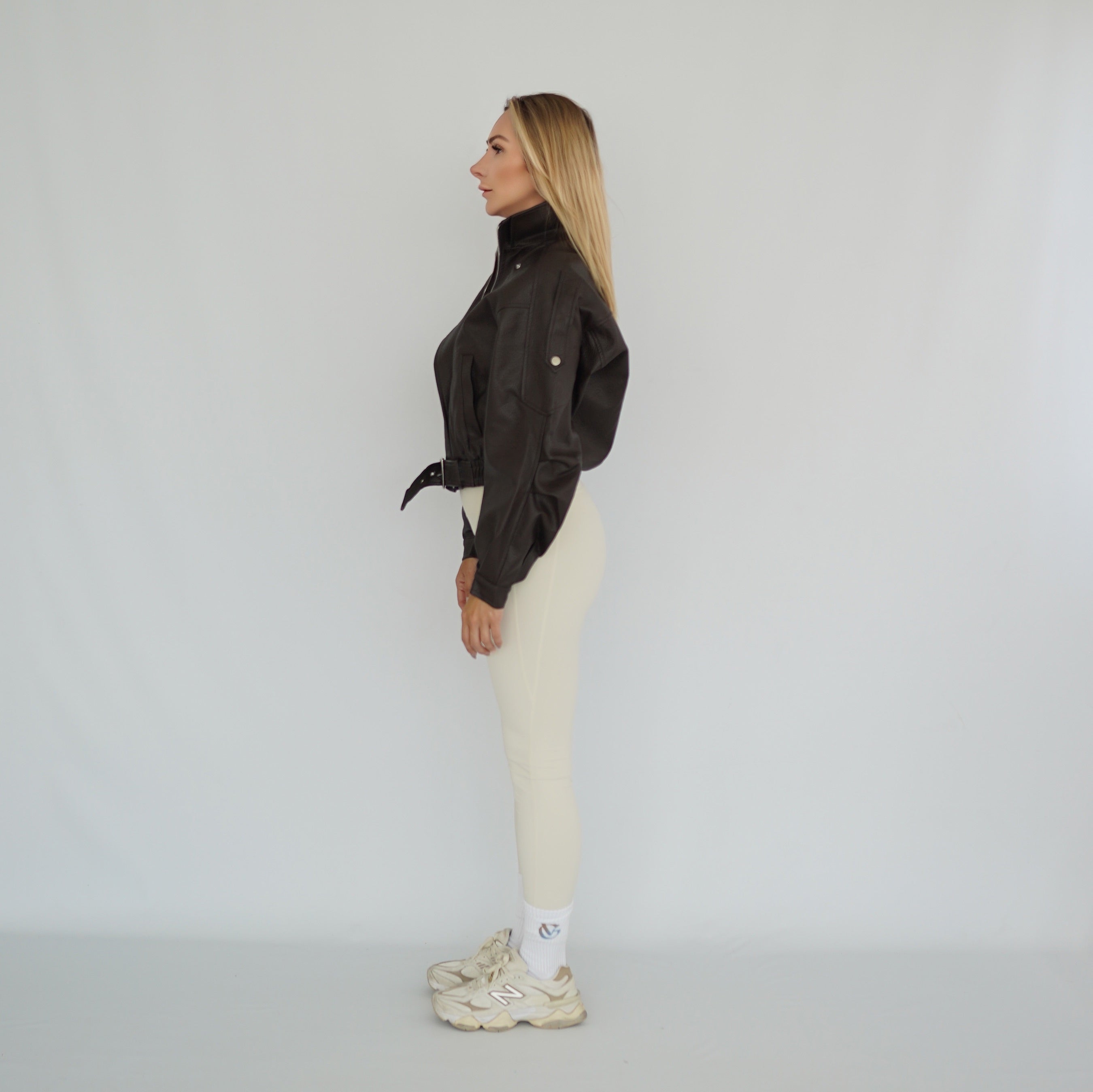 Leder Bomber Jacke