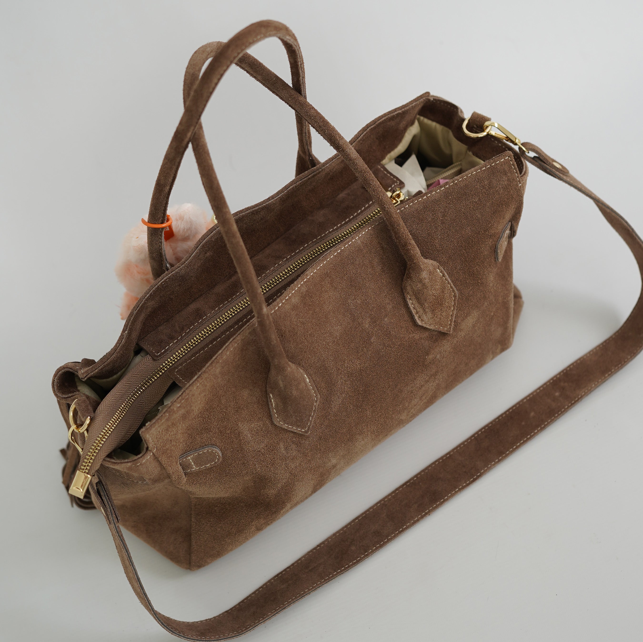 Boho Wildleder Tasche mit Anhänger