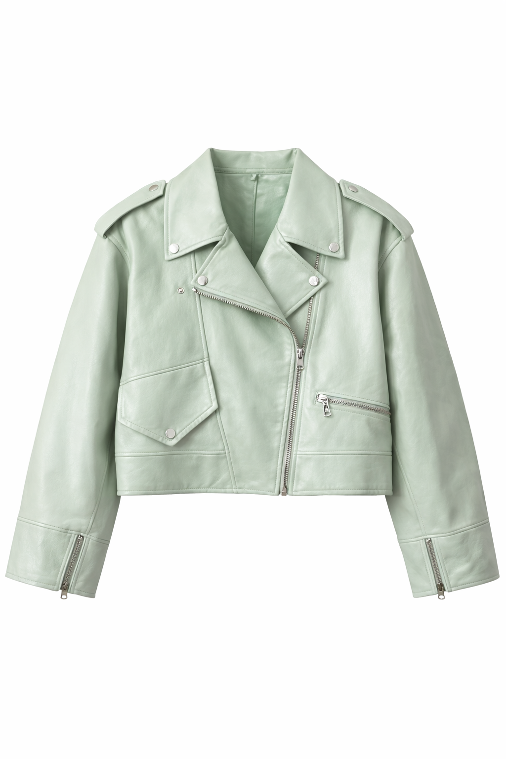 Lederjacke im Bikerstil