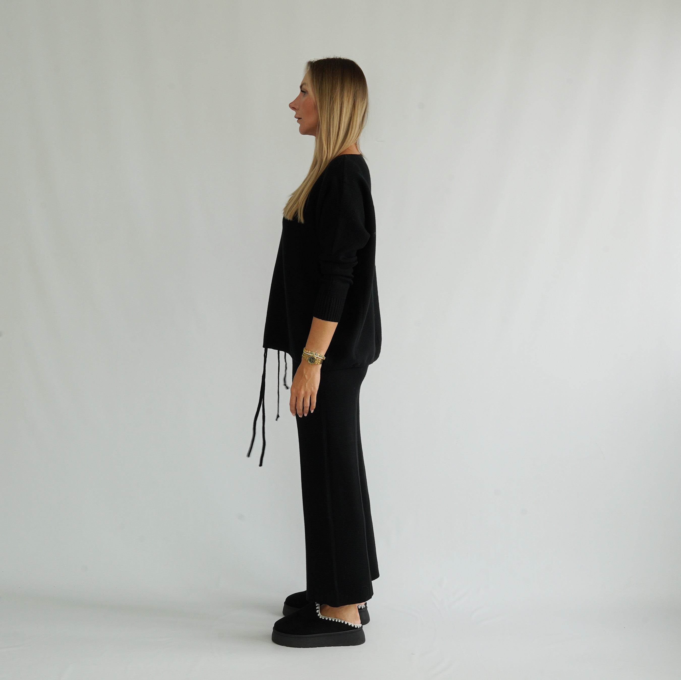 Strick Set schwarz
