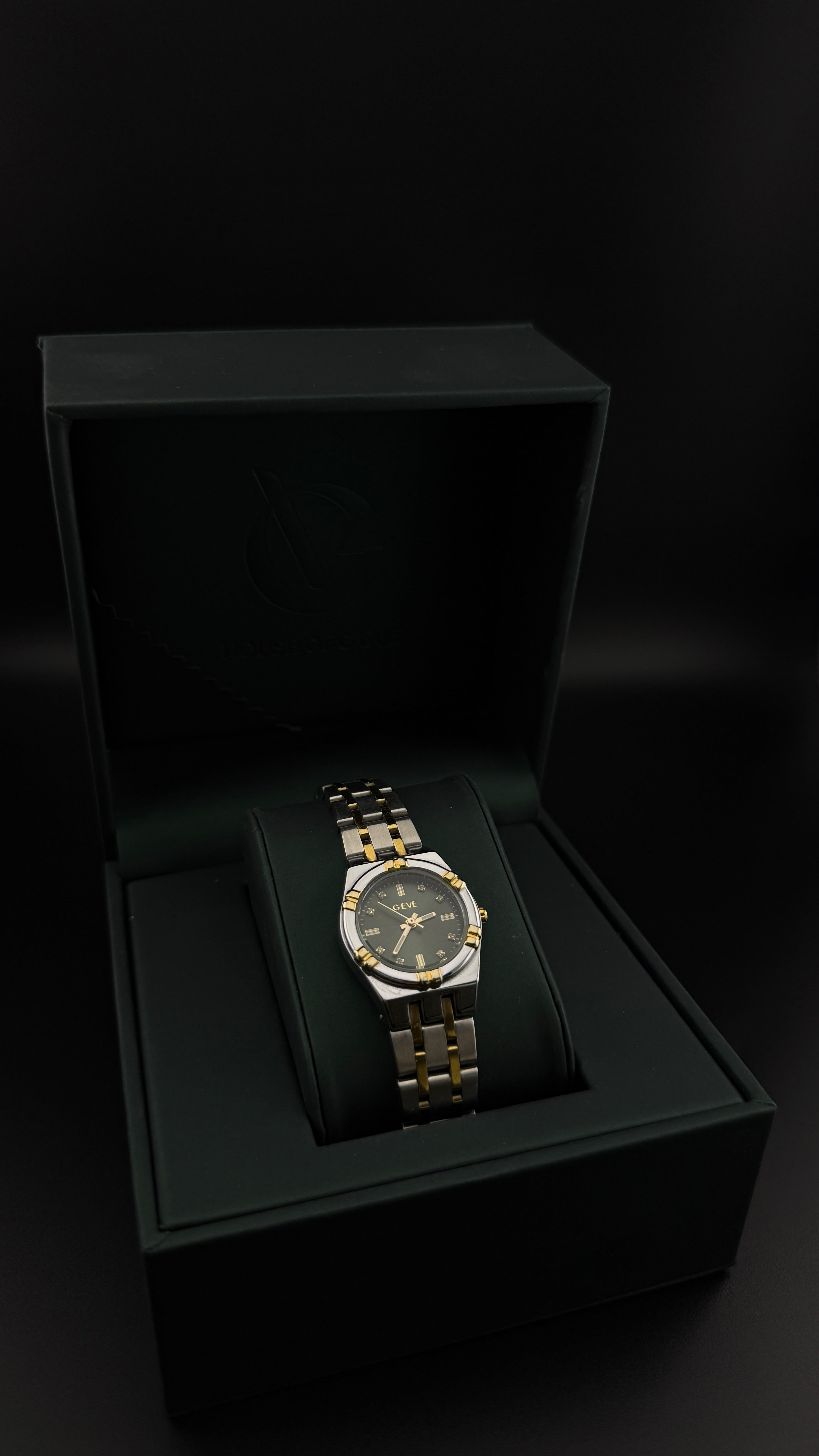 G.EVE Uhr Moissanite 1ct & 18k Vergoldet