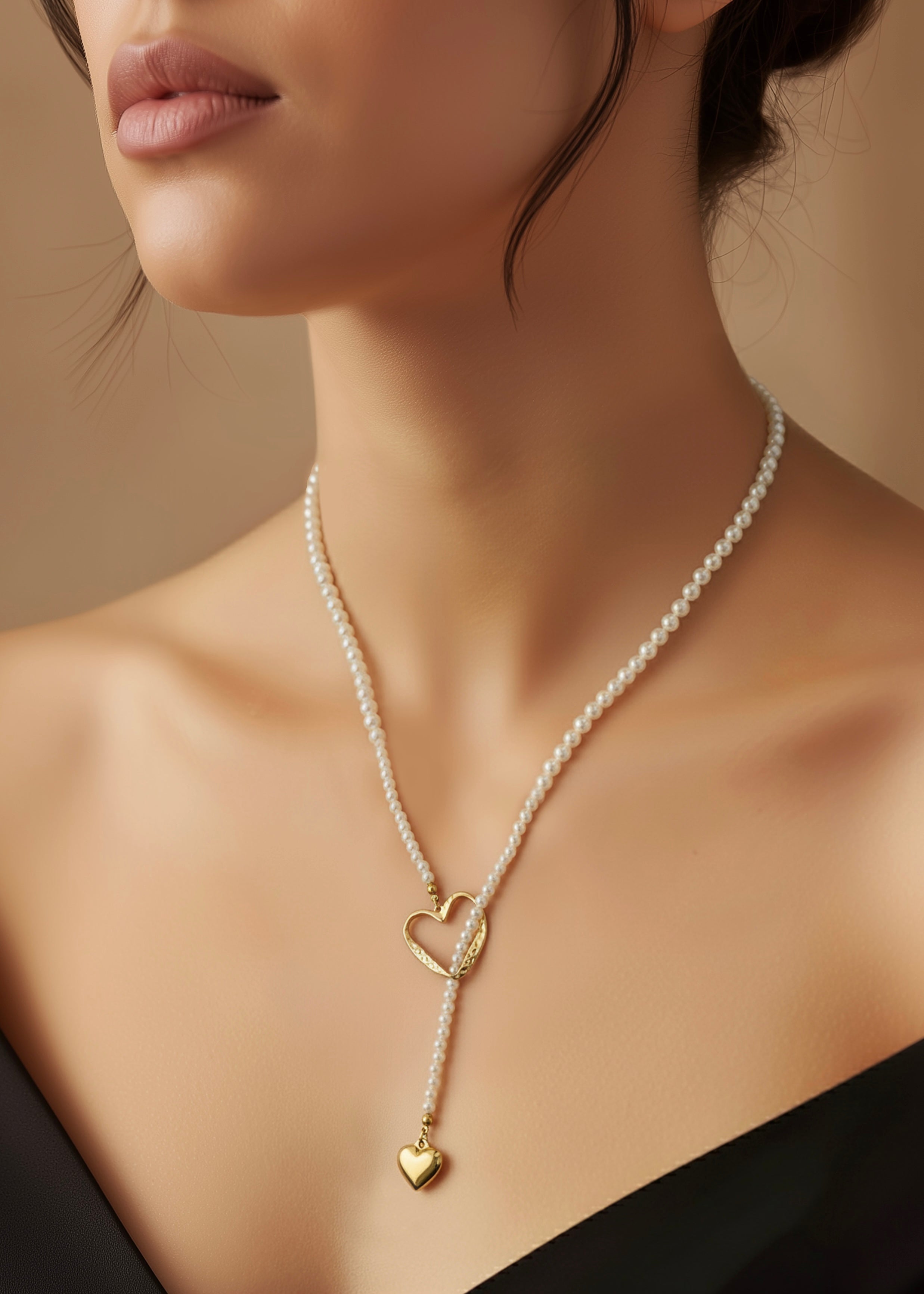 Herz Perlen Kette