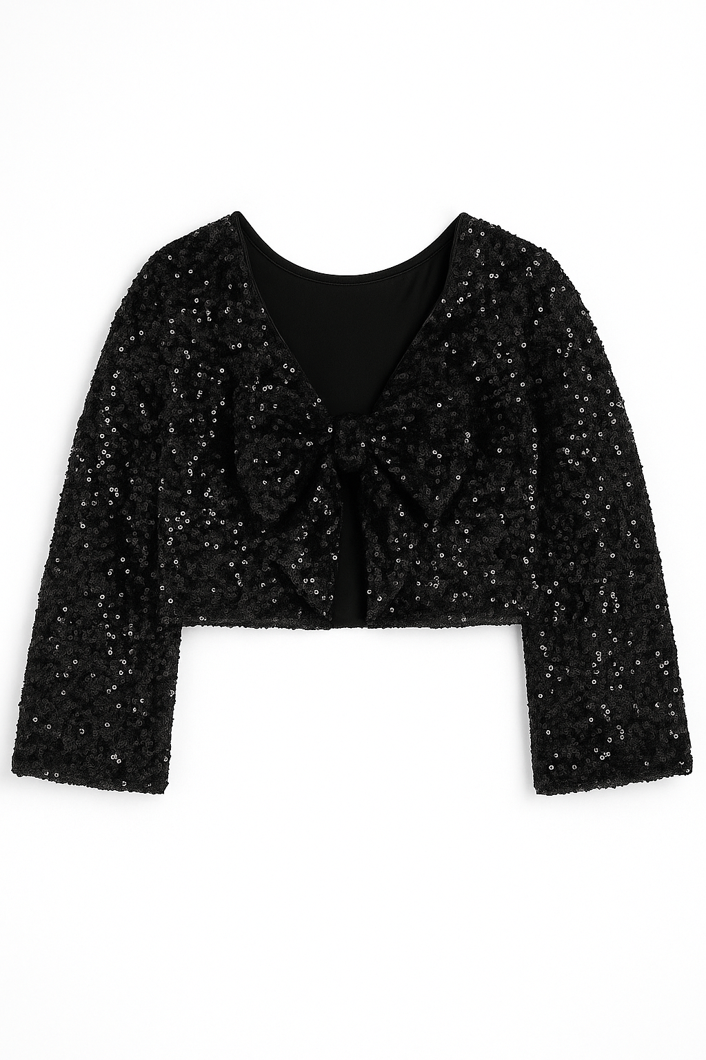 Glitzer Oberteil mit Schleife