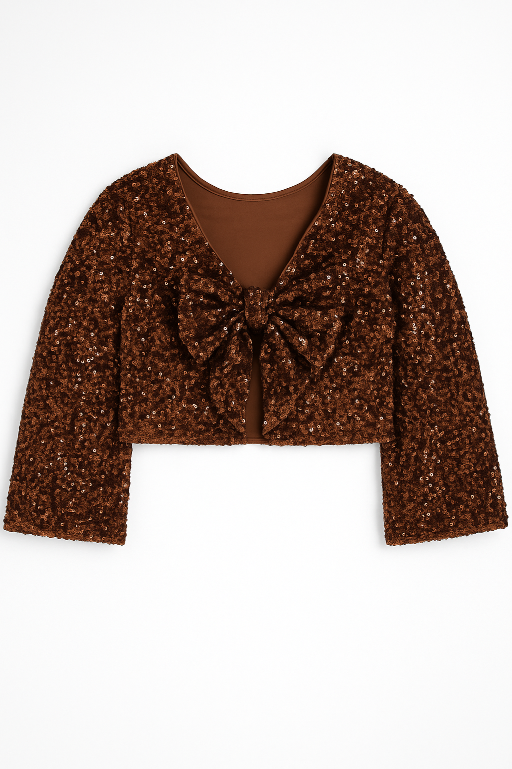 Glitzer Oberteil mit Schleife