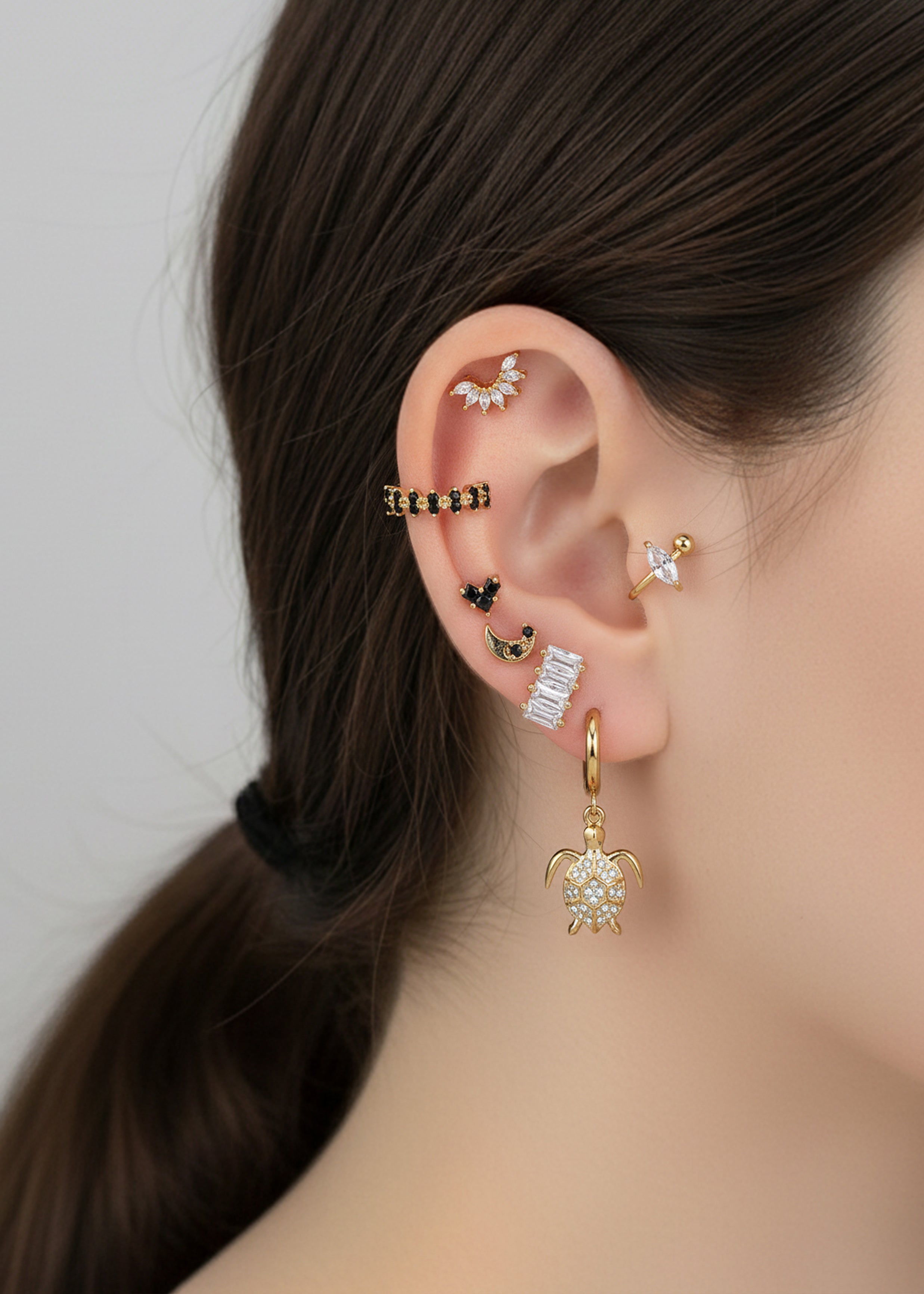 Turtle Charm Earring