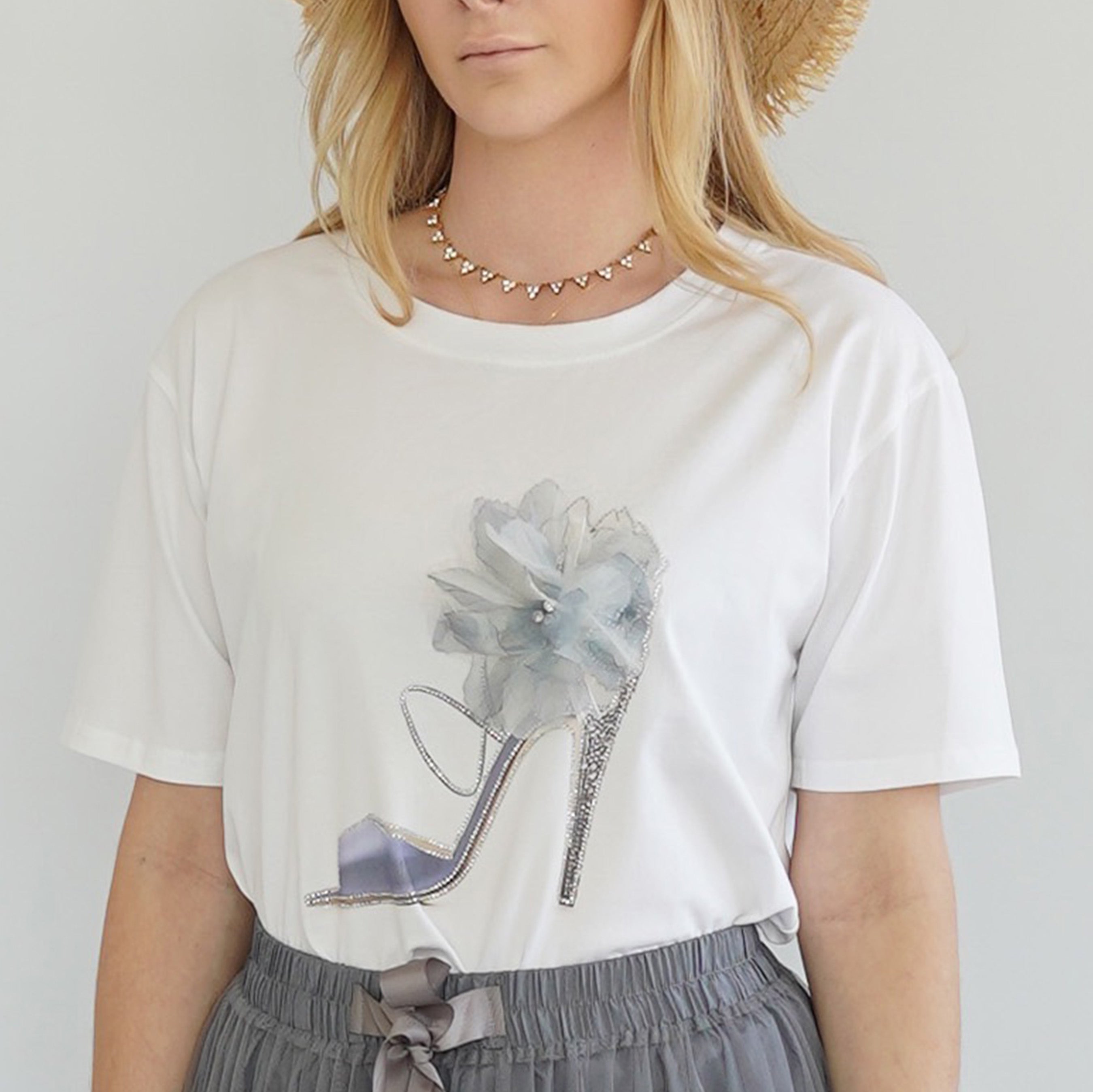 Tüll Rock & Shirt Grau