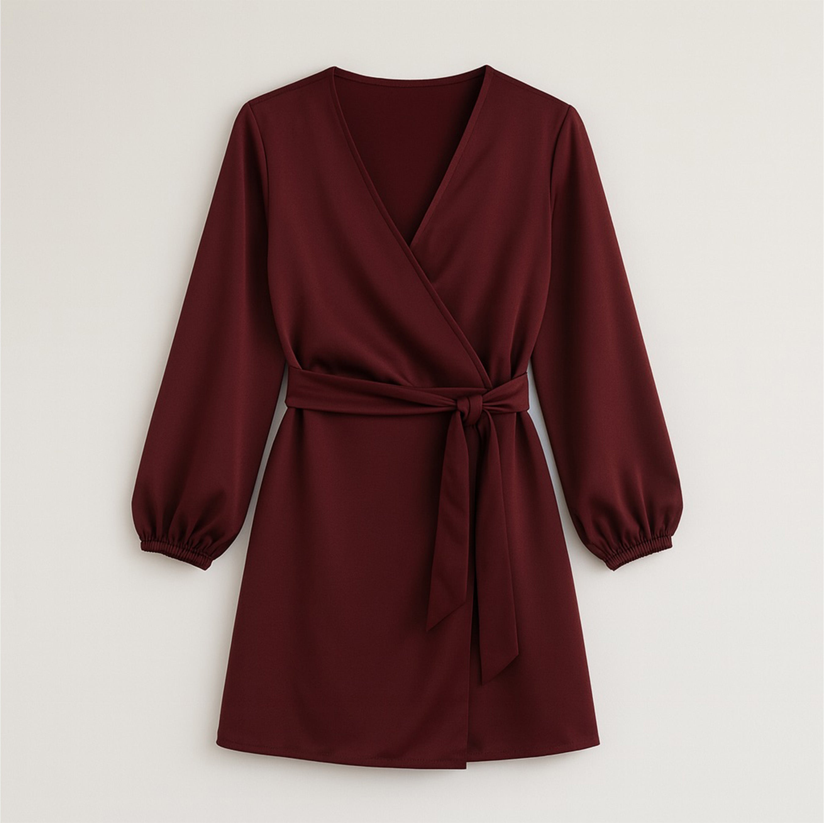 Satin Wickelkleid
