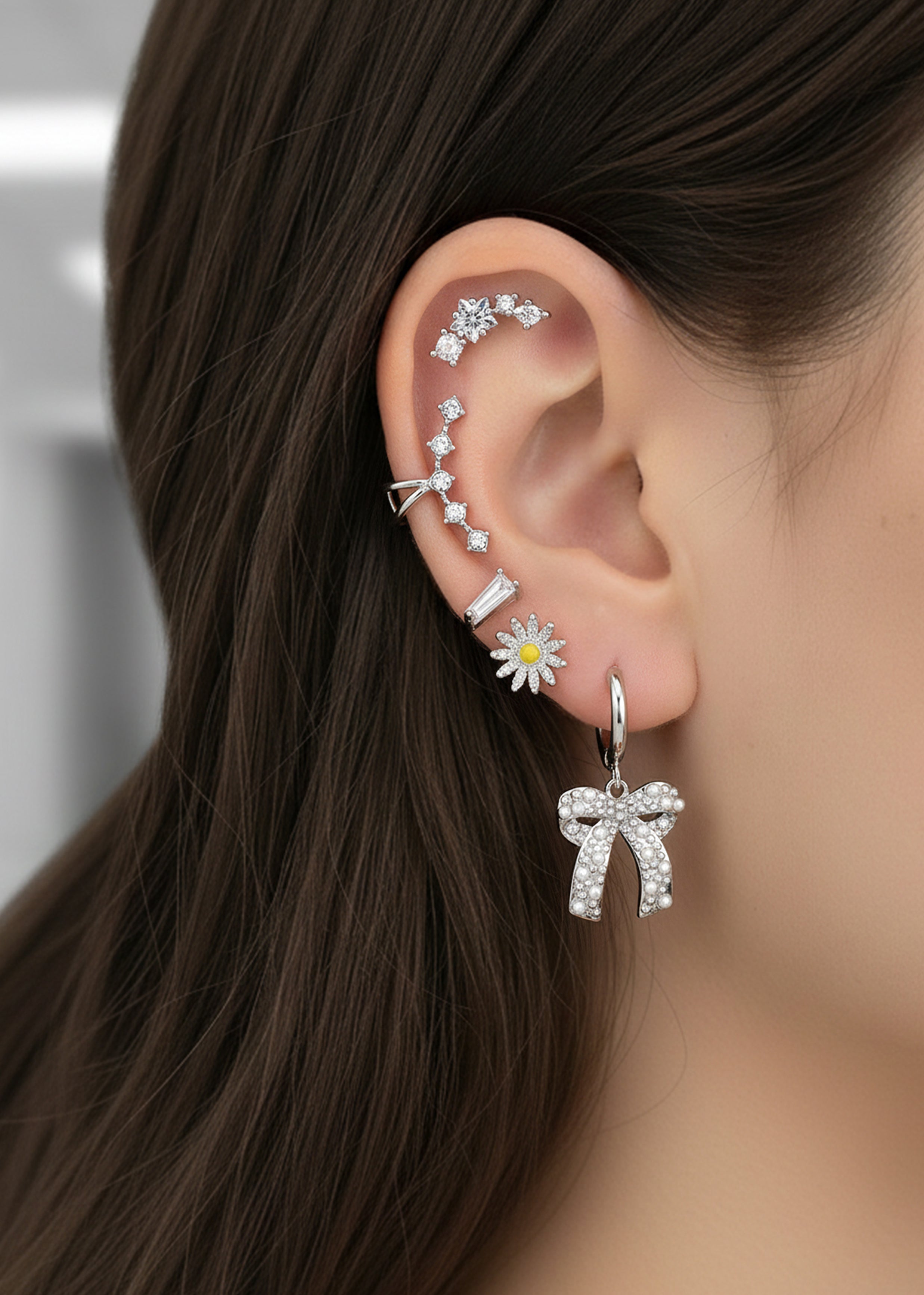 Silver Whisper Earring