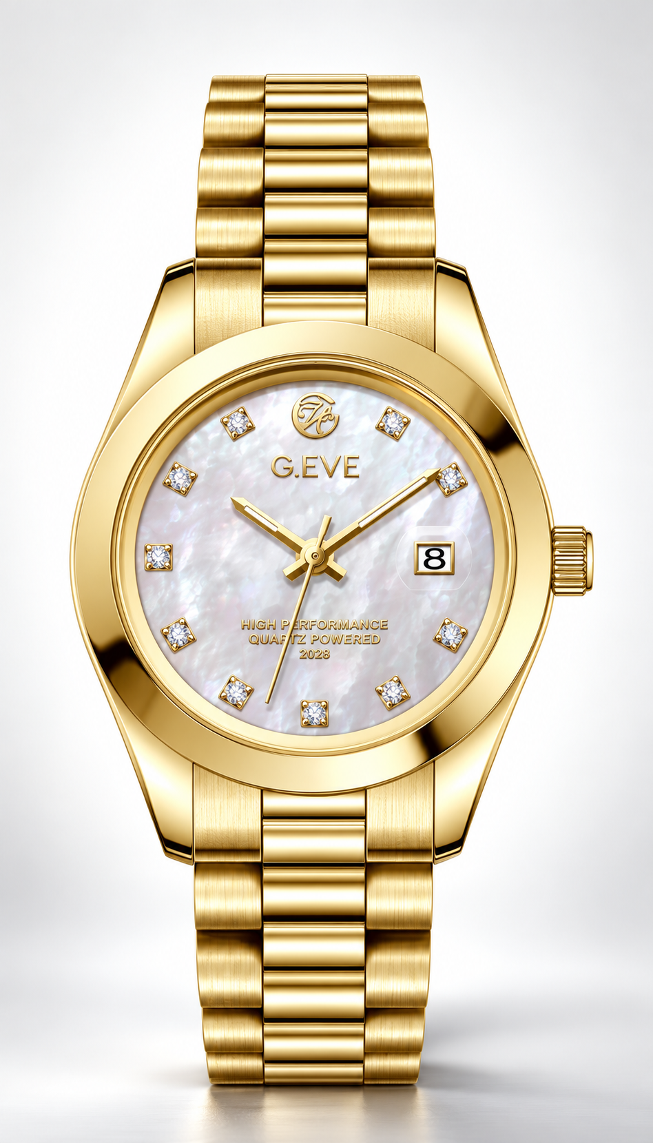 G Blush Perlmutt Uhr mit Lab. Diamonds