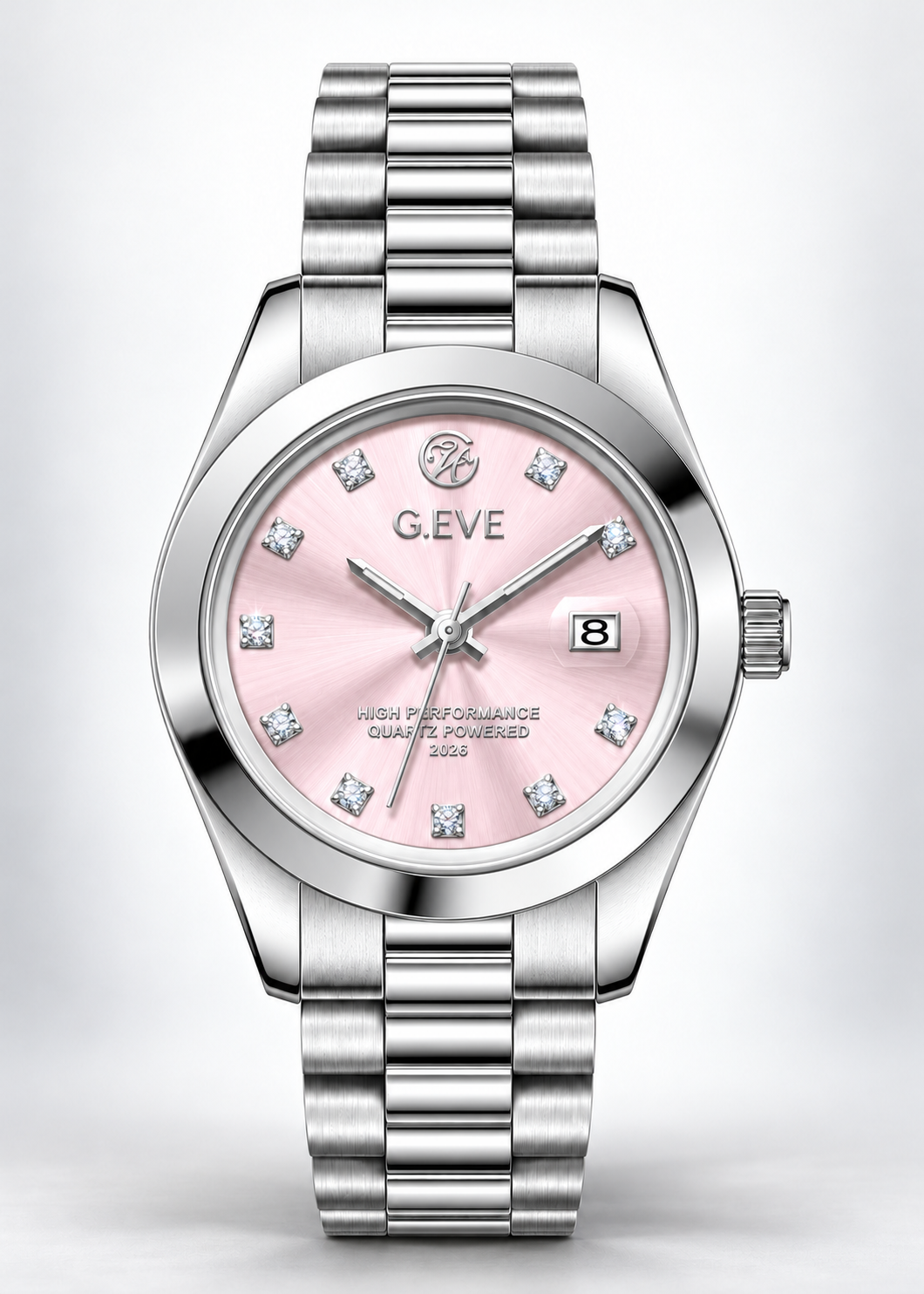 G Blush Rosa Uhr mit Lab. Diamonds