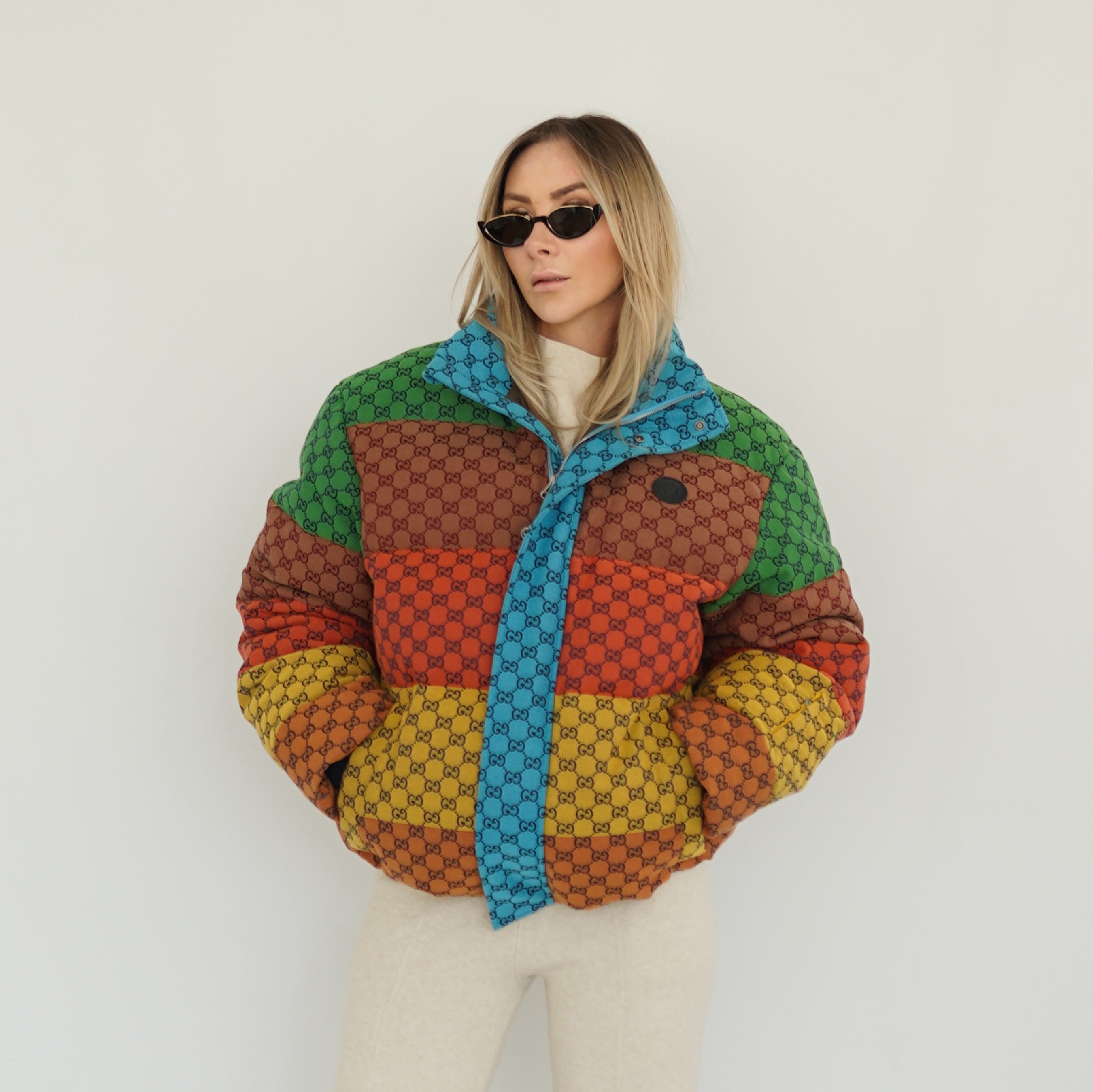 Gucci - Jacke Striped Logo-Jacquard Cotton