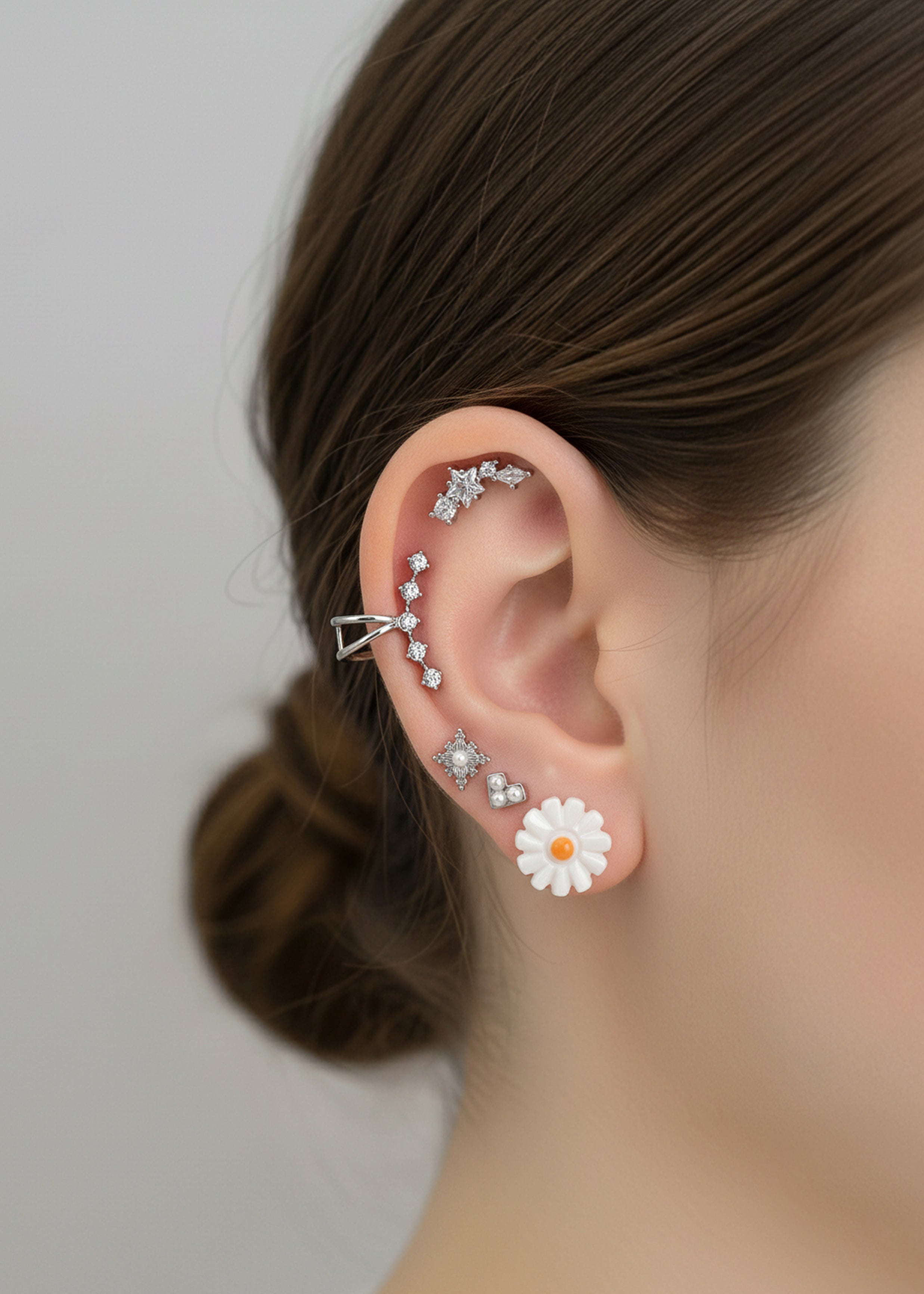 Daisy Charm Earring Set