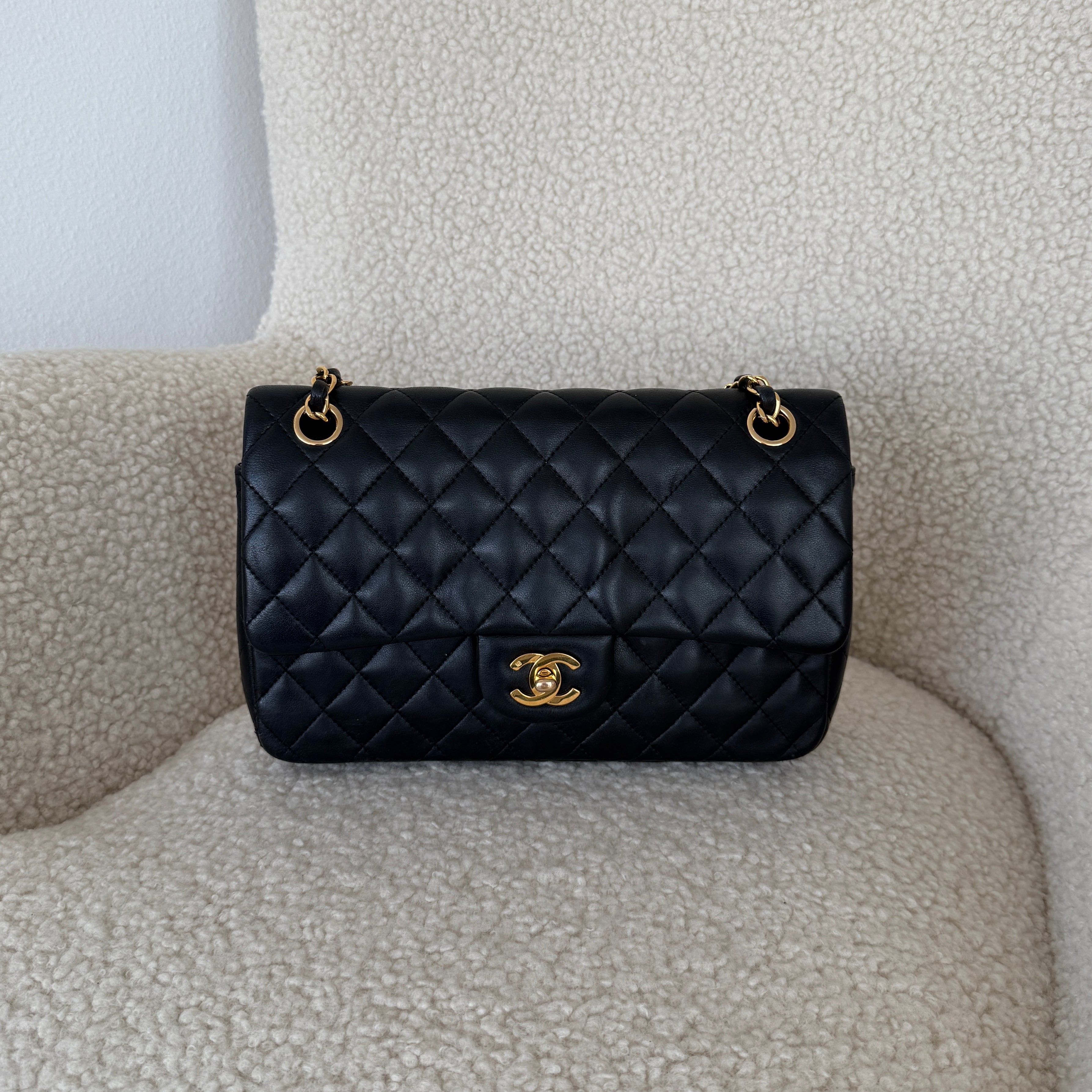 Chanel Timeless Double Flap M 24k Gold