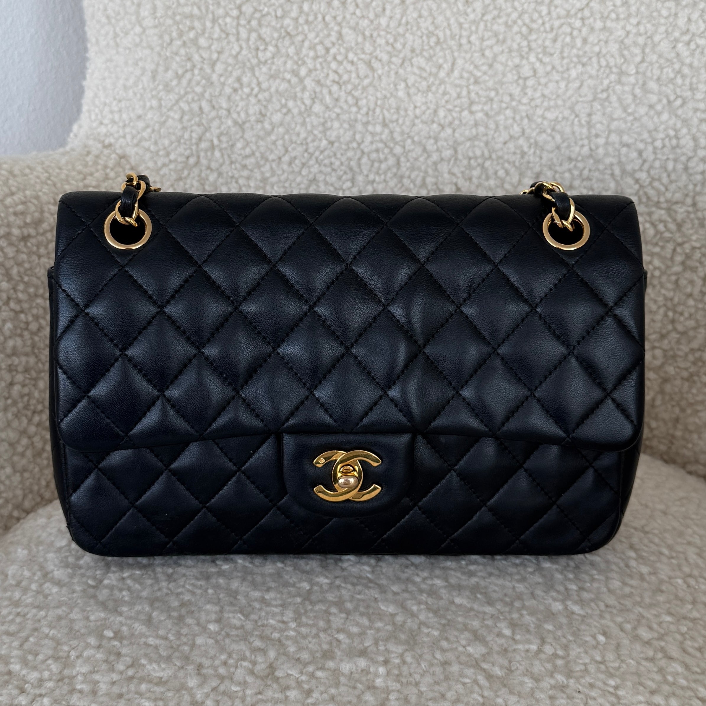 Chanel Timeless Double Flap M 24k Gold