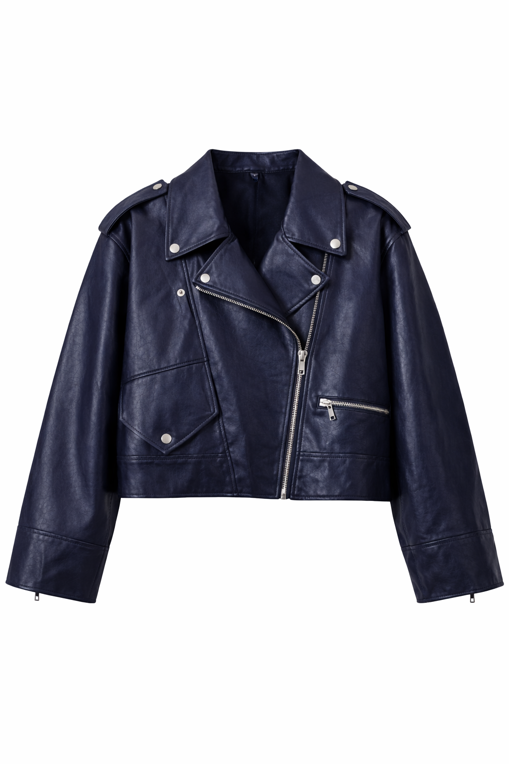 Lederjacke im Bikerstil