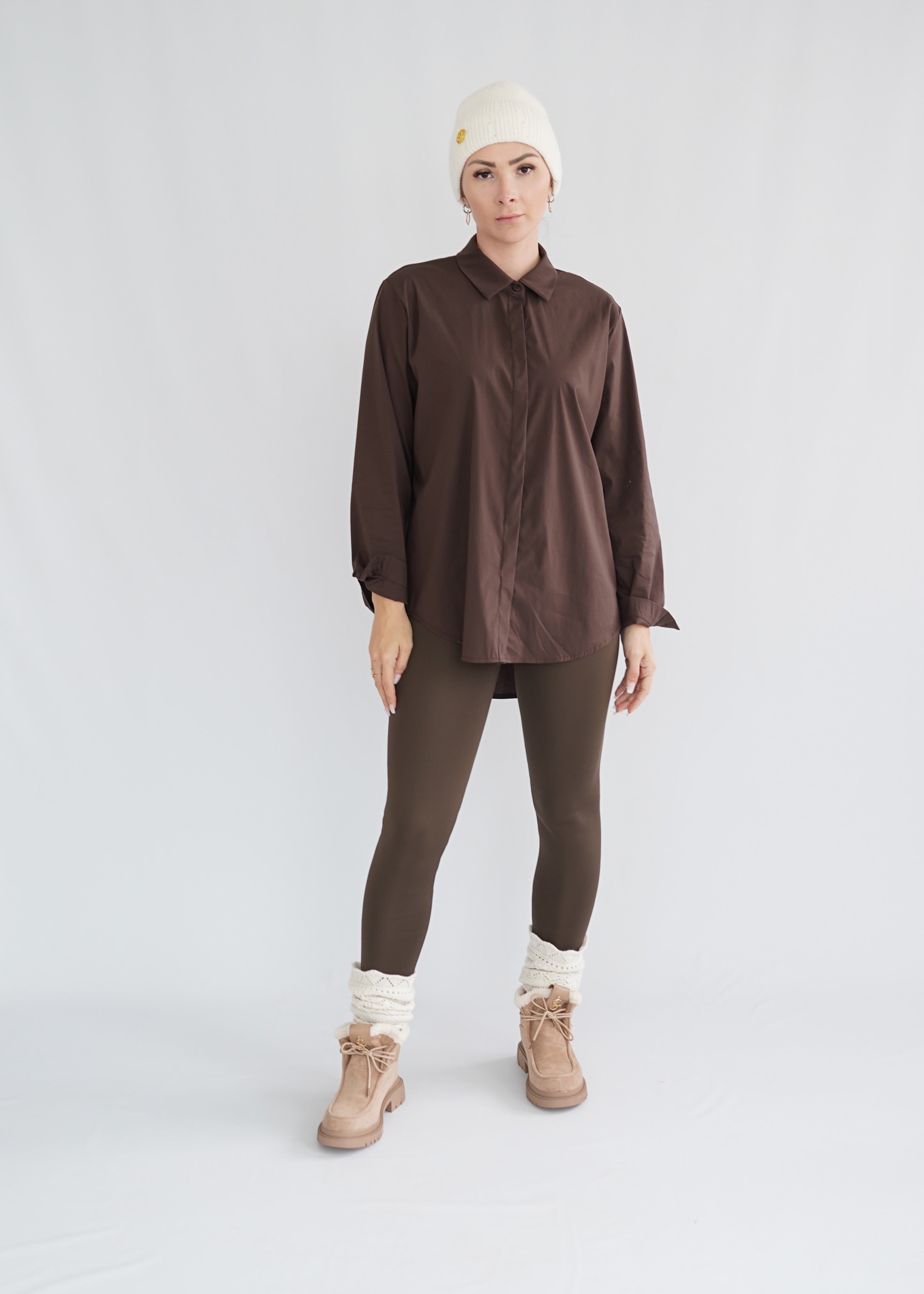 Hemd Baumwolle braun