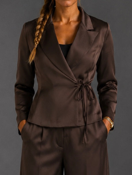 Lux Satin Blazer