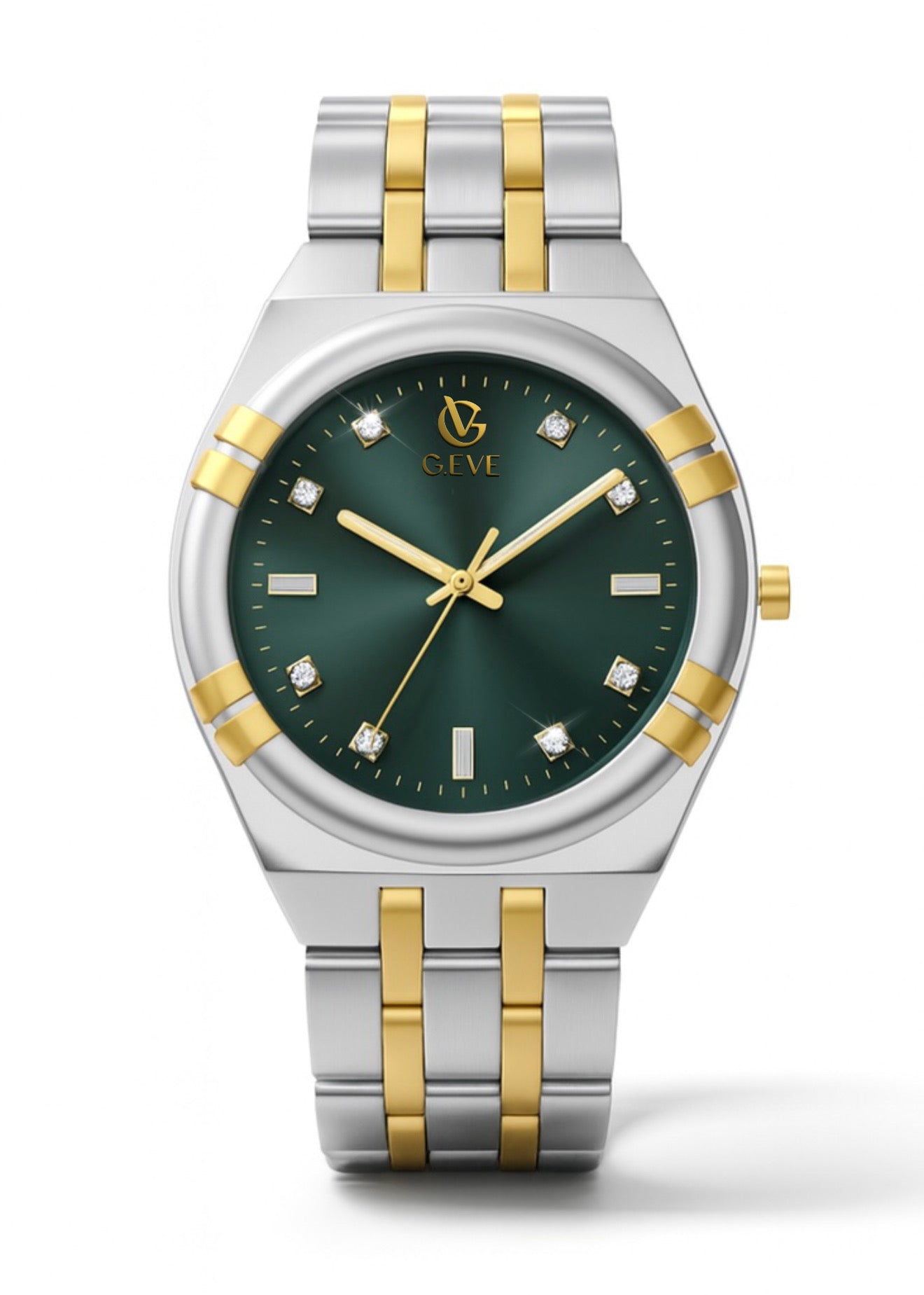 G.EVE Uhr Moissanite 1ct & 18k Vergoldet