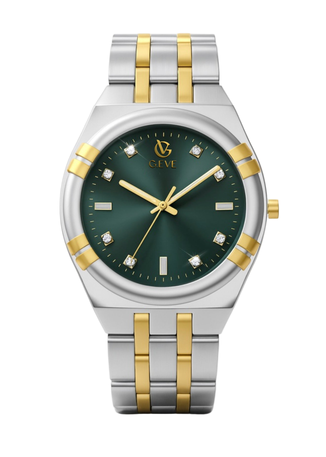 G.EVE Uhr Moissanite 1ct & 18k Vergoldet